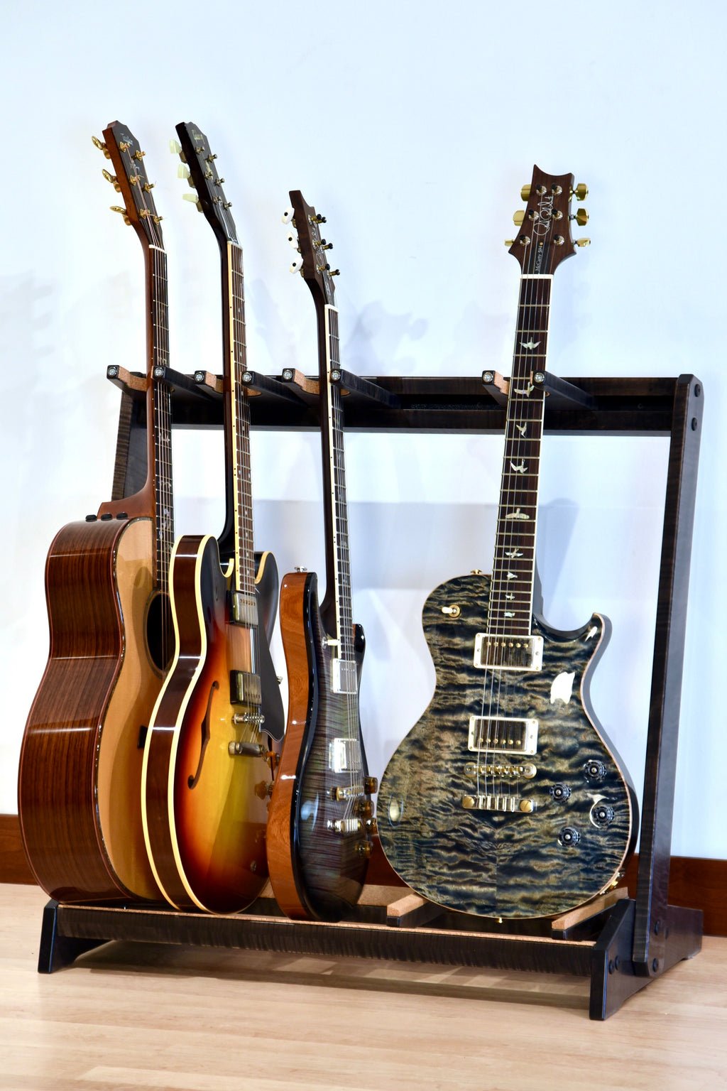 Petite StringRack - Flamed Maple - Charcoal Acoustic Remedy Cases