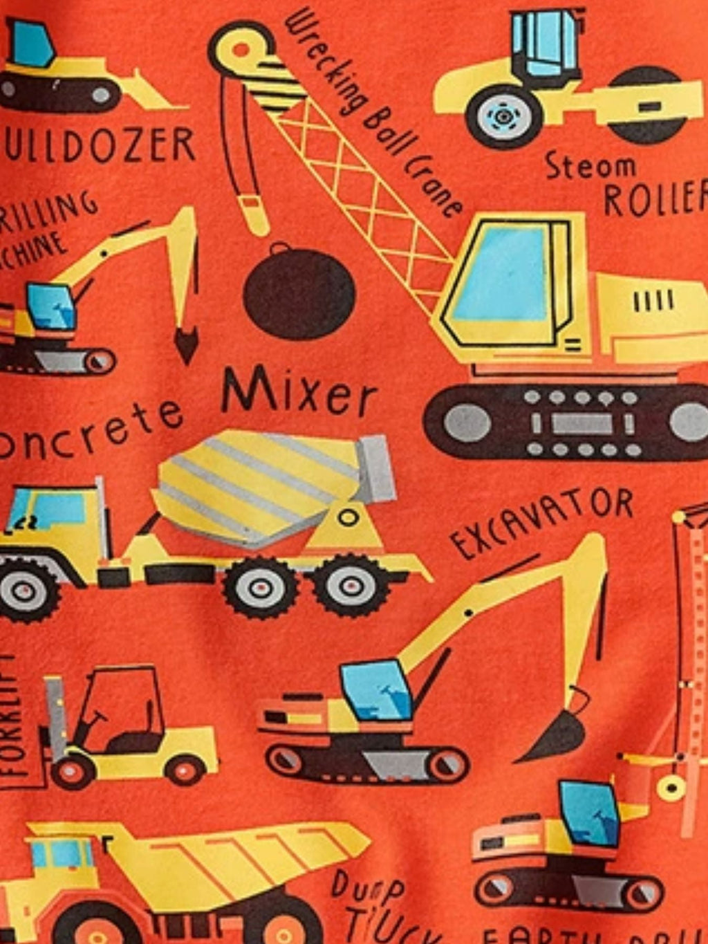 Toddler Boys and Boys Construction Vehicle Crew Neck Short Sleeve T-Shirt NicholesGifts