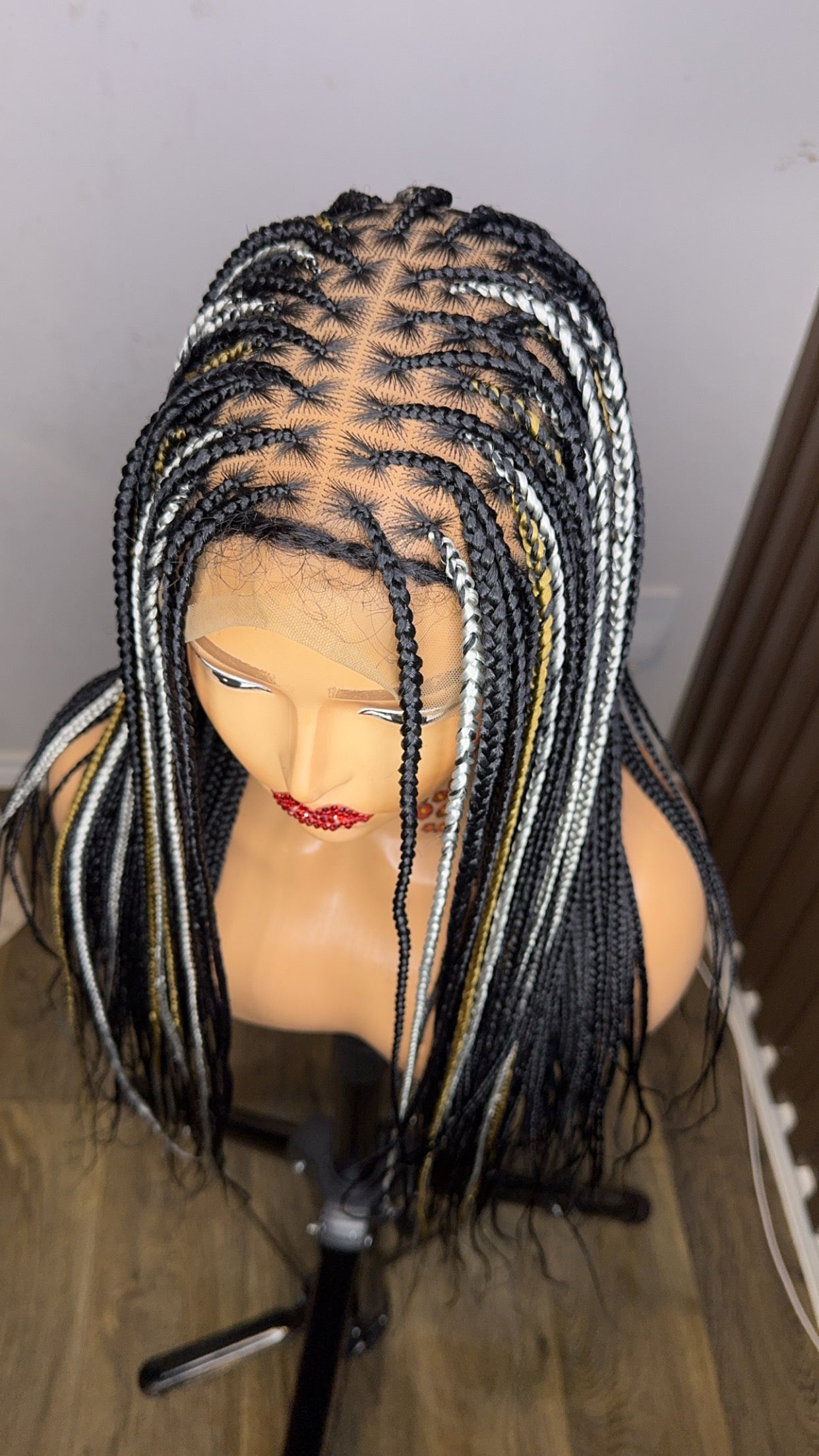 22 inches highlights knotless braided wig HOL stores