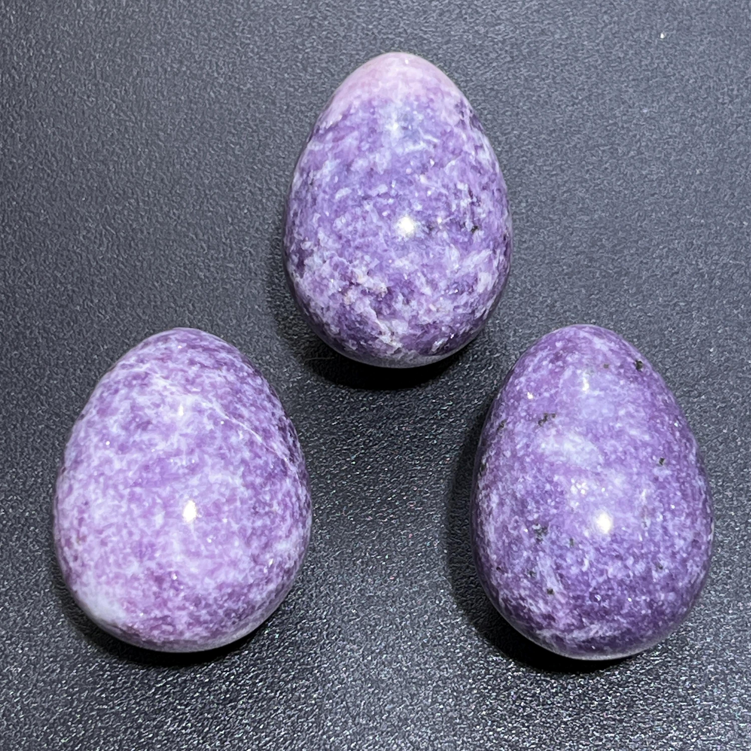 Lilac Purple Lepidolite Crystal Egg Carving Wholesale Gemstone Decor Supply Amazing Crystals