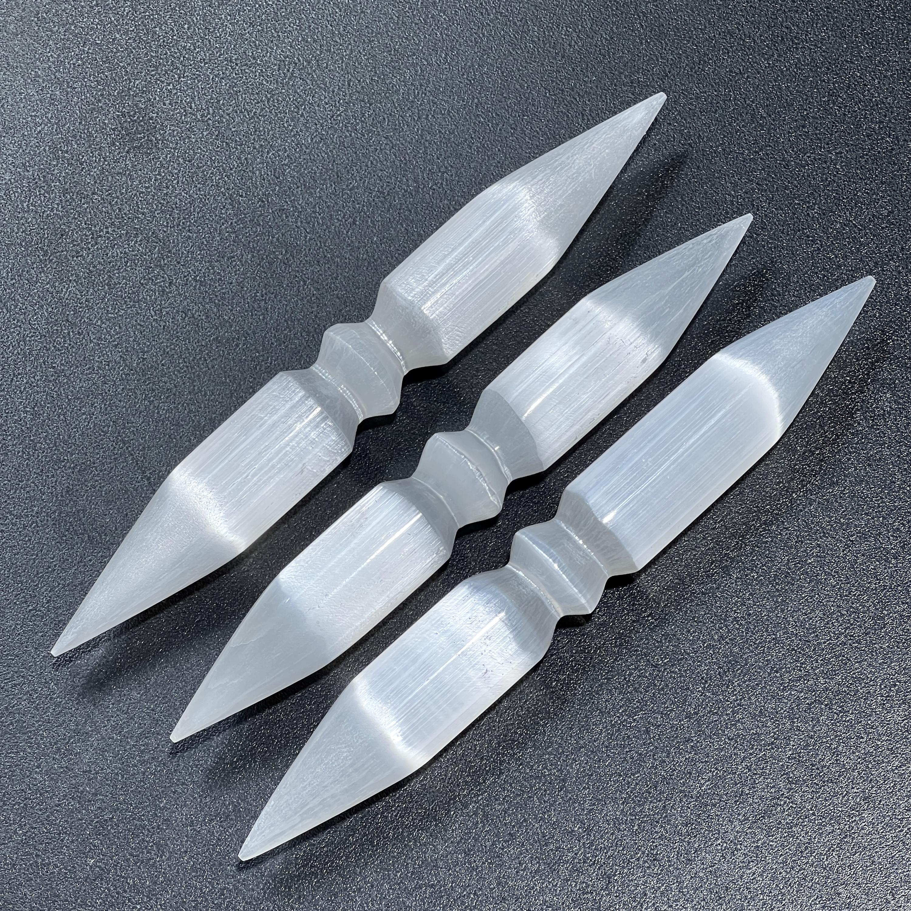 Selenite Crystal Wand Double Point Polished Wholesale Carving Amazing Crystals