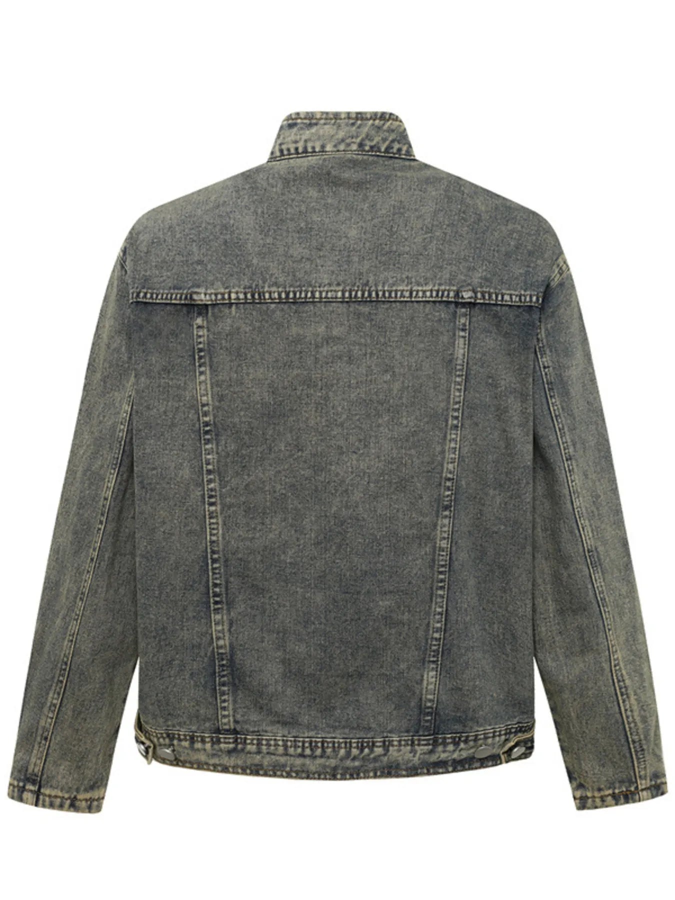 Men's Plus Size Zip Up Long Sleeve Denim Jacket NicholesGifts