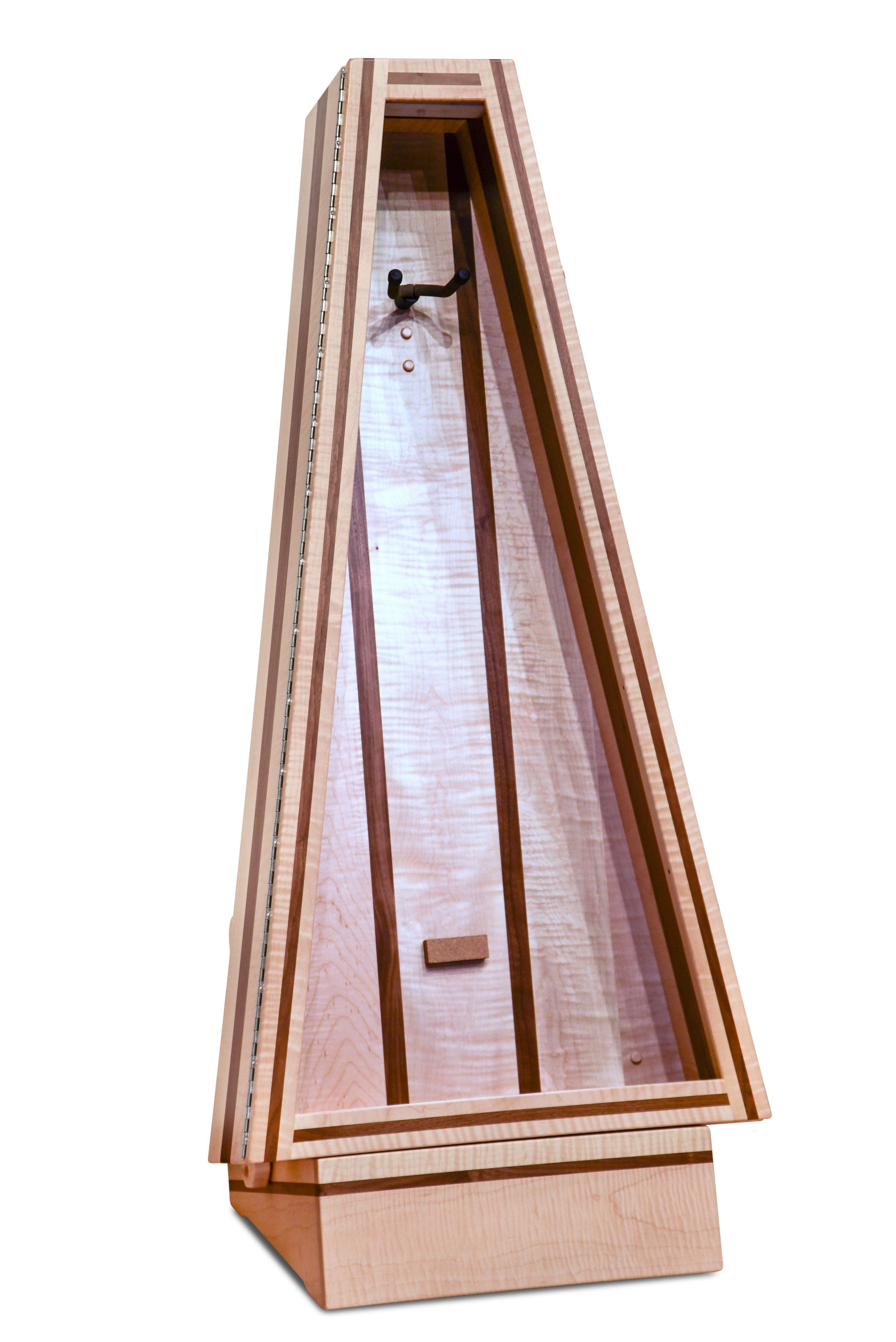 ClimaStand Triangle Humidor with Base - Flamed Maple with Walnut Acoustic Remedy Cases