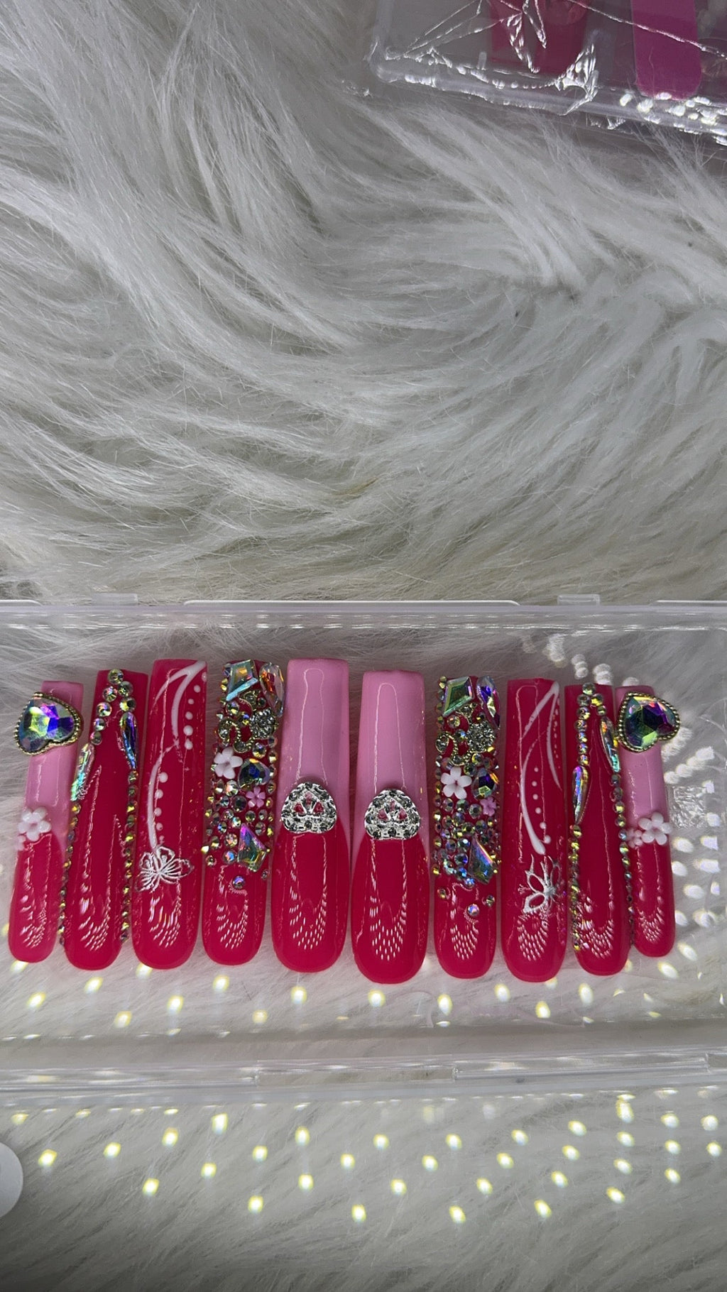 Pink nails acrylic press on nails HOL stores