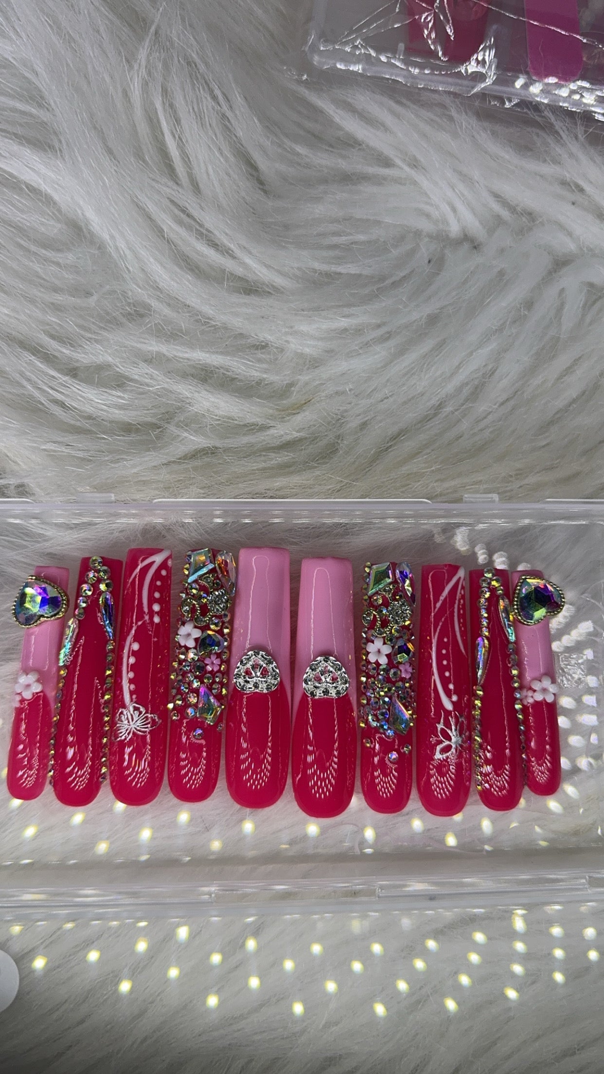 Pink nails acrylic press on nails HOL stores