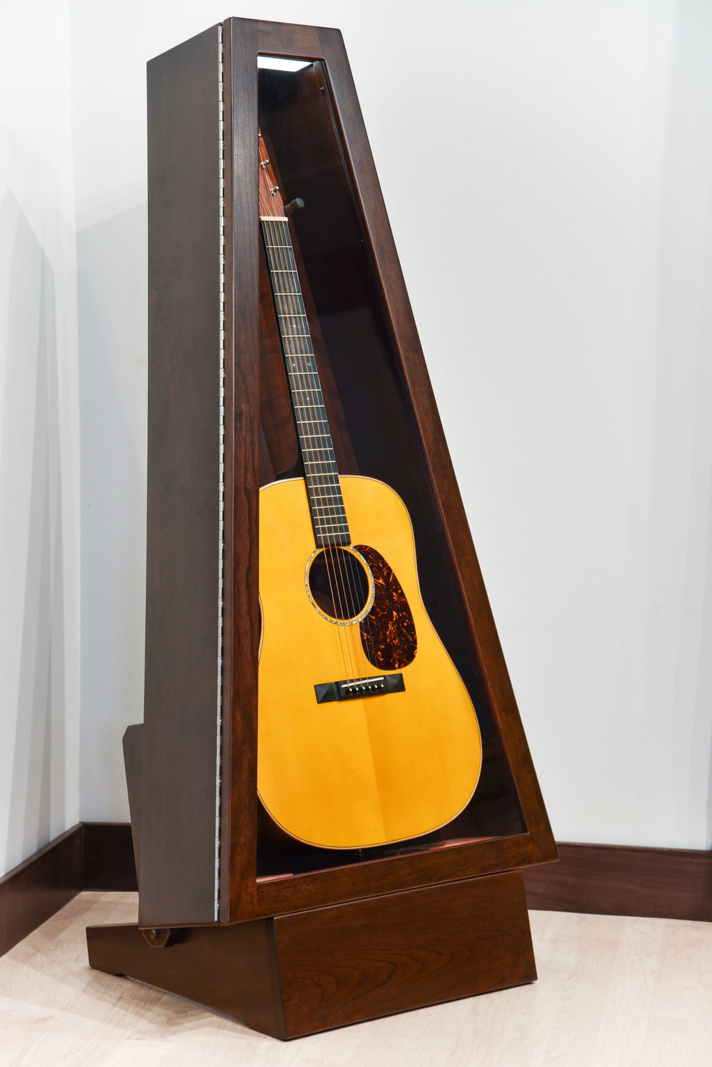 ClimaStand Triangle Humidor with Base - Cherry with Onyx Stain Acoustic Remedy Cases