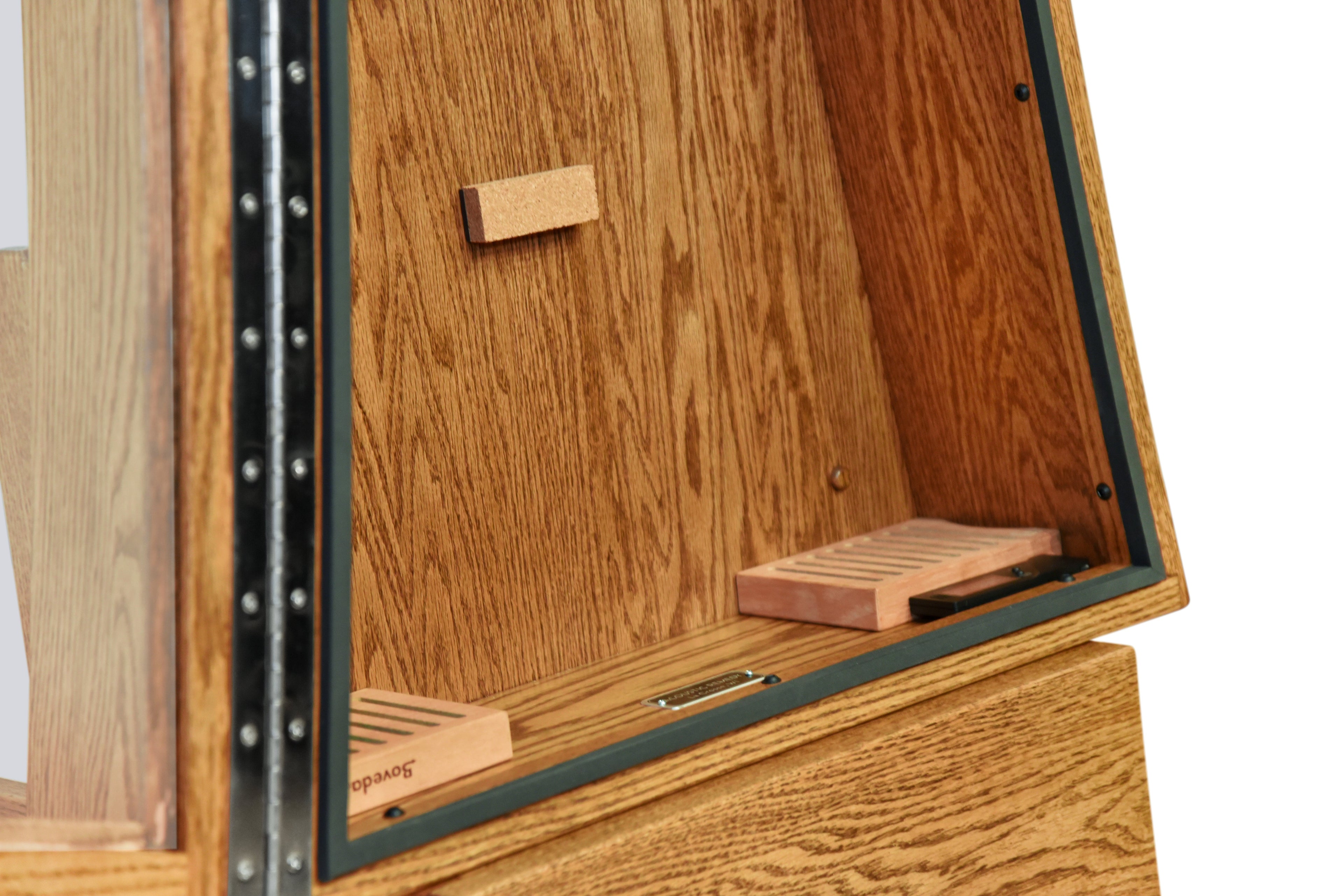 ClimaStand Triangle Humidor with Base - Red Oak with Golden Oak Stain Acoustic Remedy Cases