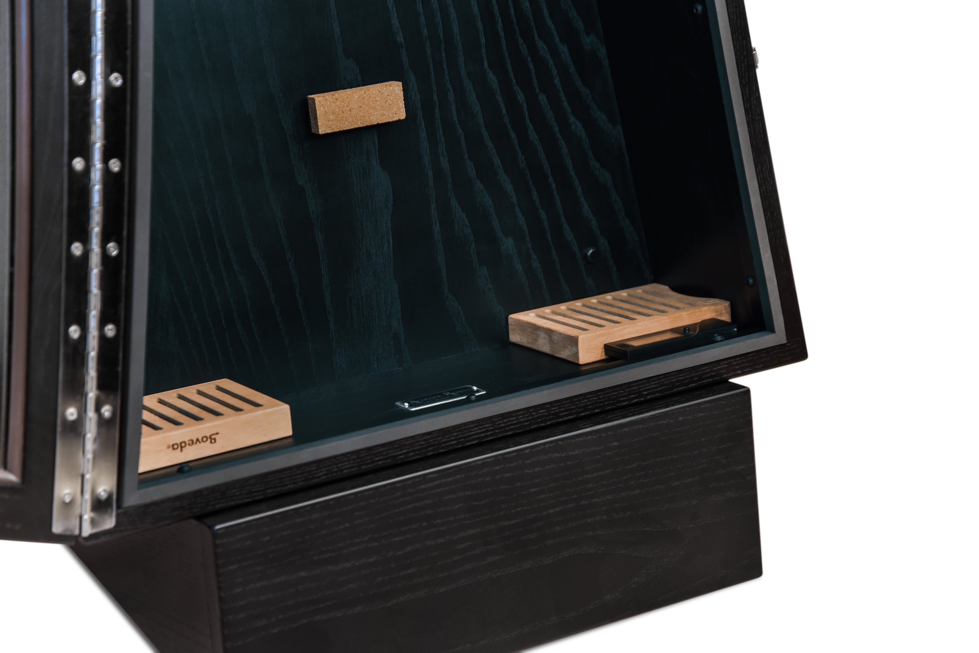 ClimaStand Triangle Humidor with Base - Northern White Ash with Piano Black Acoustic Remedy Cases