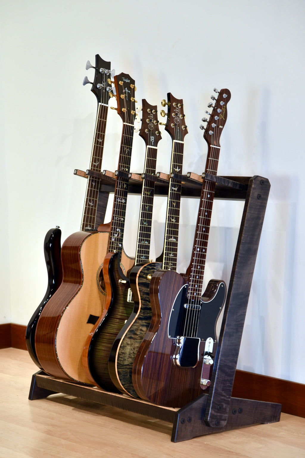 Petite StringRack - Flamed Maple - Charcoal Acoustic Remedy Cases