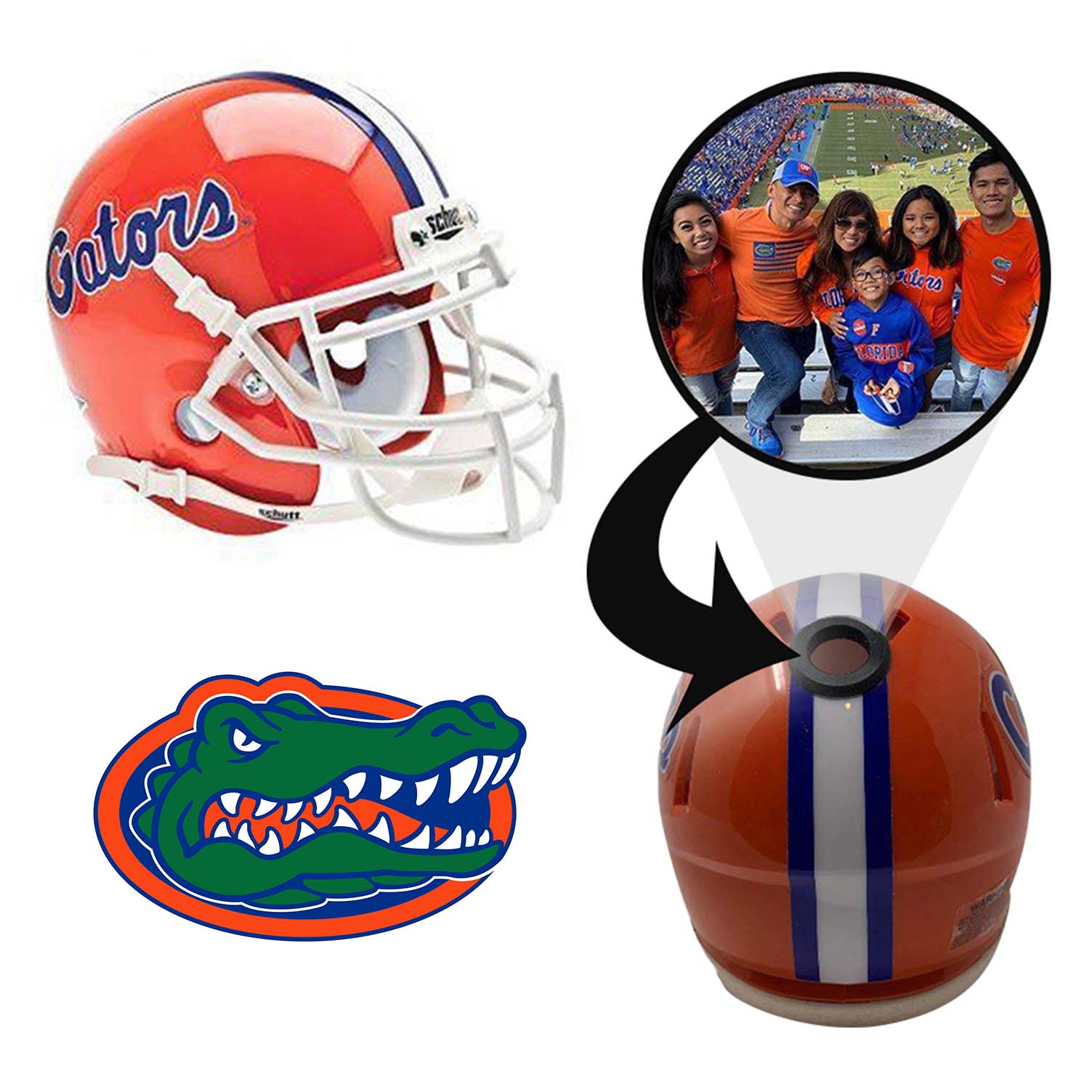 Florida Gators College Football Collectible Mini Helmet - Picture Inside - FANZ Collectibles Fanz Collectibles
