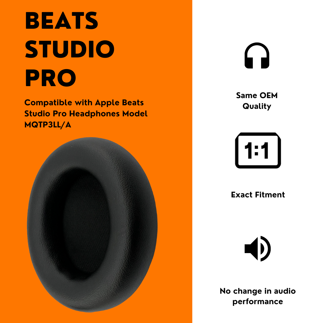 CS Replacement Ear Pad Cushions for Apple Beats Studio PRO (2023) Premium Wireless Headphones CentralSound