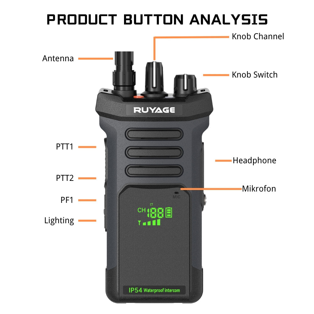 Ruyage Radio Analog Signal 20W Walkie-Talkie(RT10) Ruyage Radio