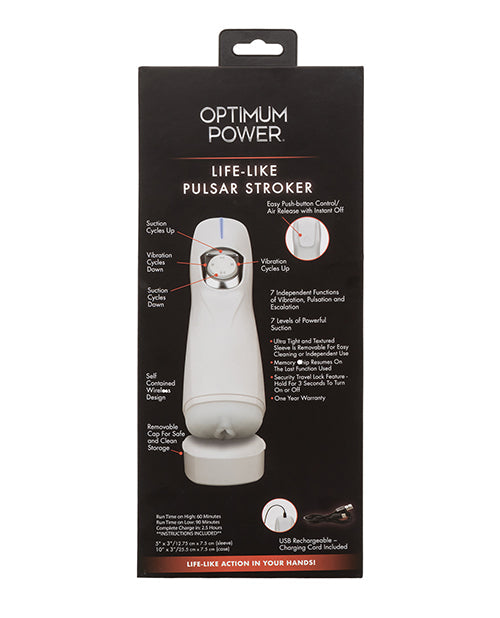 Optimum Power Lifelike Pulsar Stroker Masturbator Adult Toy Box