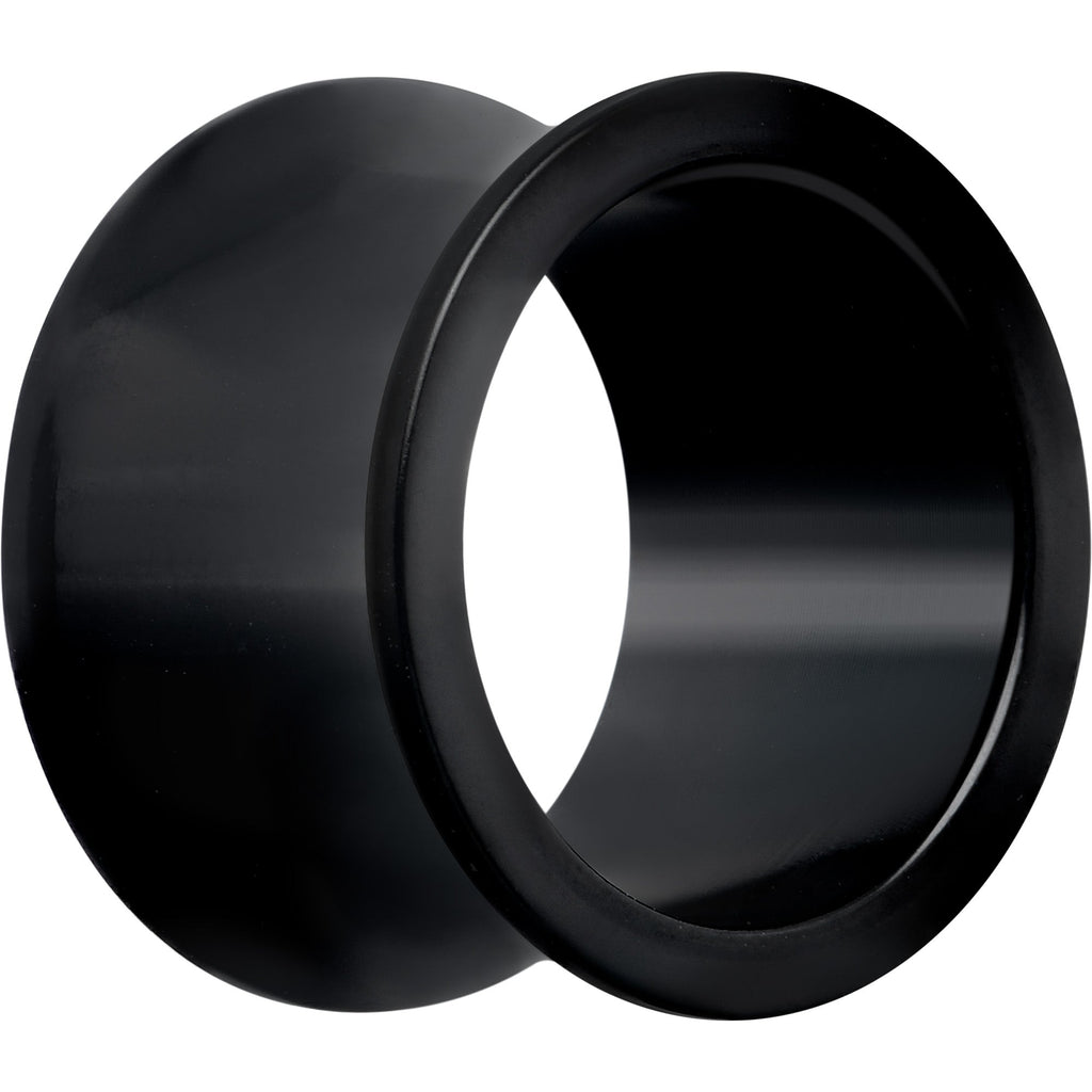 Black Hand Polished Double Flare Tunnel Plug Set 6mm to 25mm BodyCandy