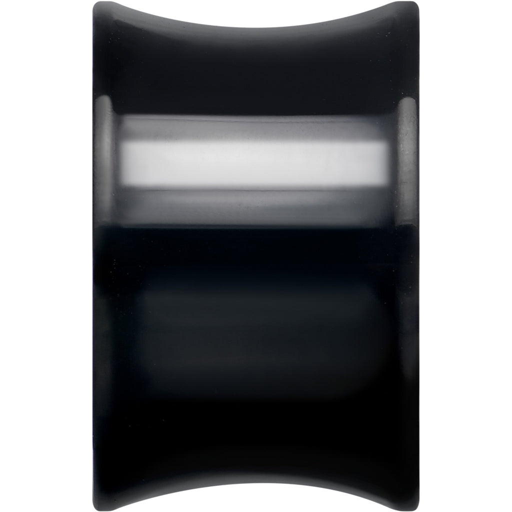 Black Hand Polished Double Flare Tunnel Plug Set 6mm to 25mm BodyCandy