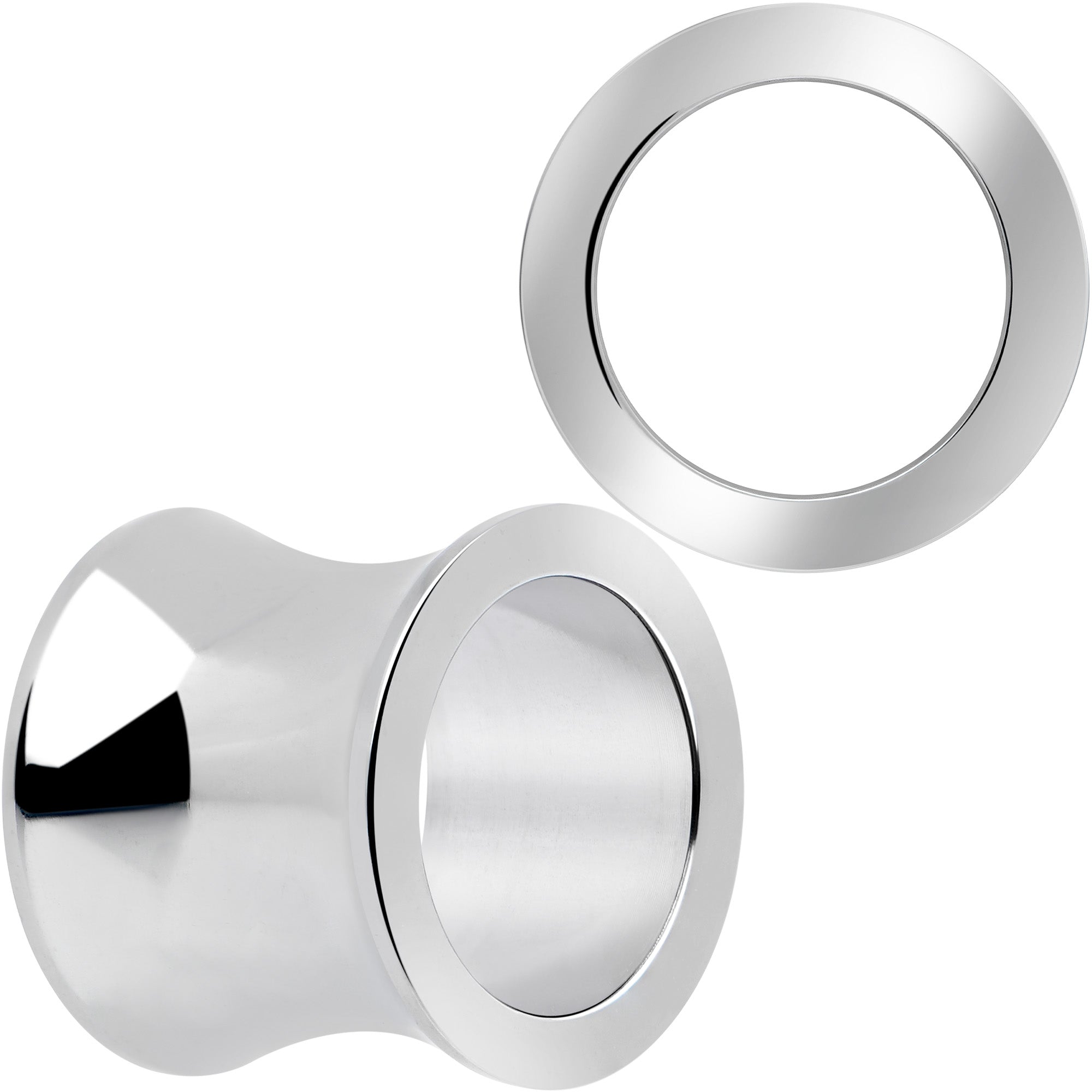 Hand Polished Thick Double Flare Tunnel Plug Set 6mm to 25mm BodyCandy