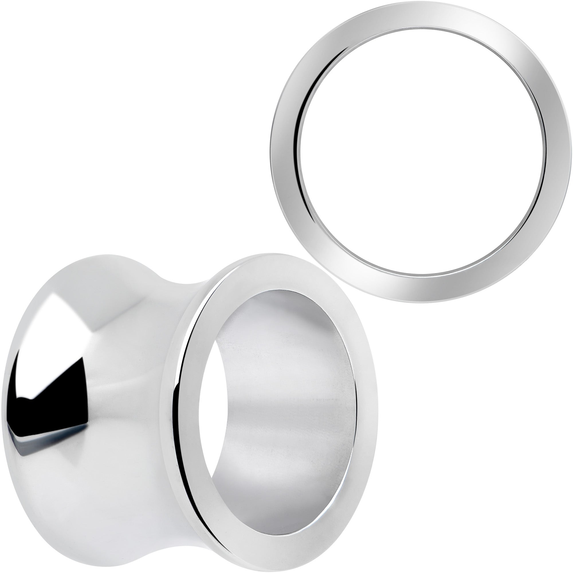 Hand Polished Thick Double Flare Tunnel Plug Set 6mm to 25mm BodyCandy