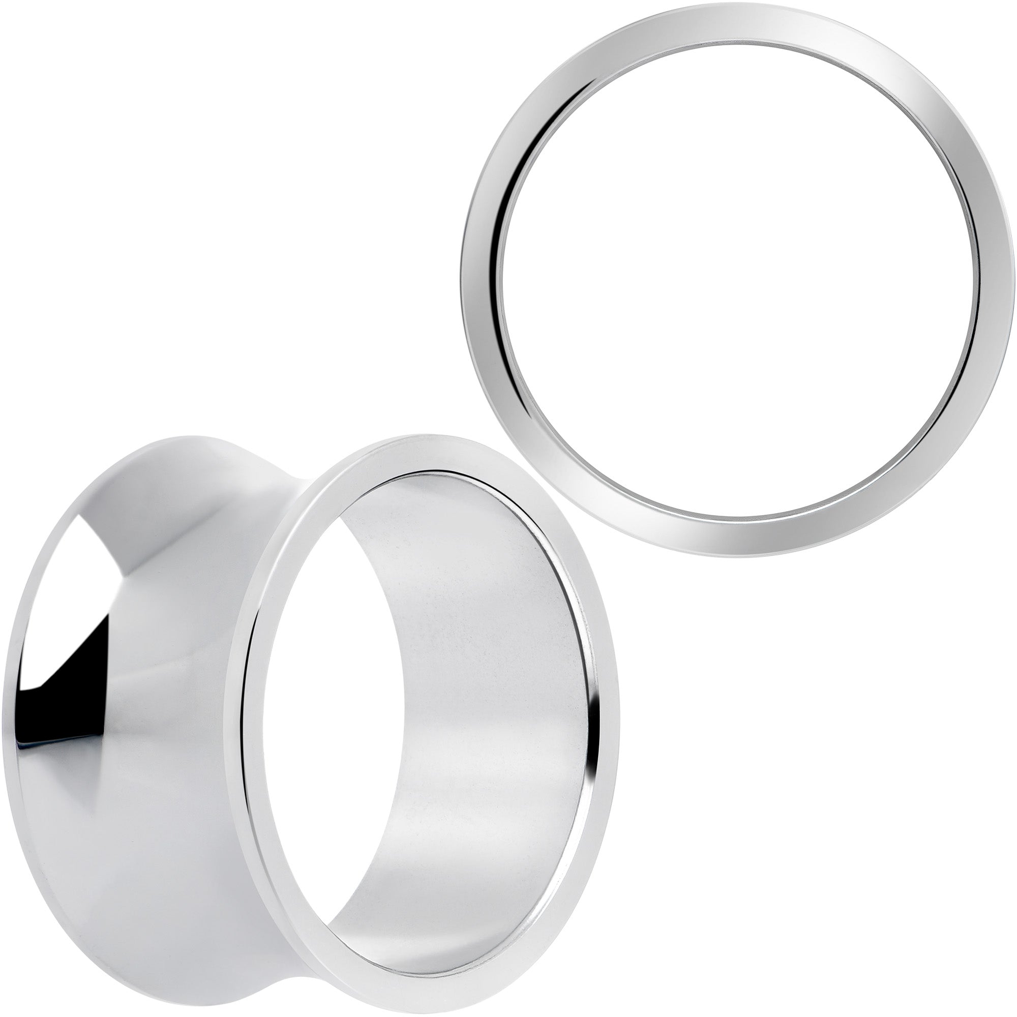 Hand Polished Thick Double Flare Tunnel Plug Set 6mm to 25mm BodyCandy