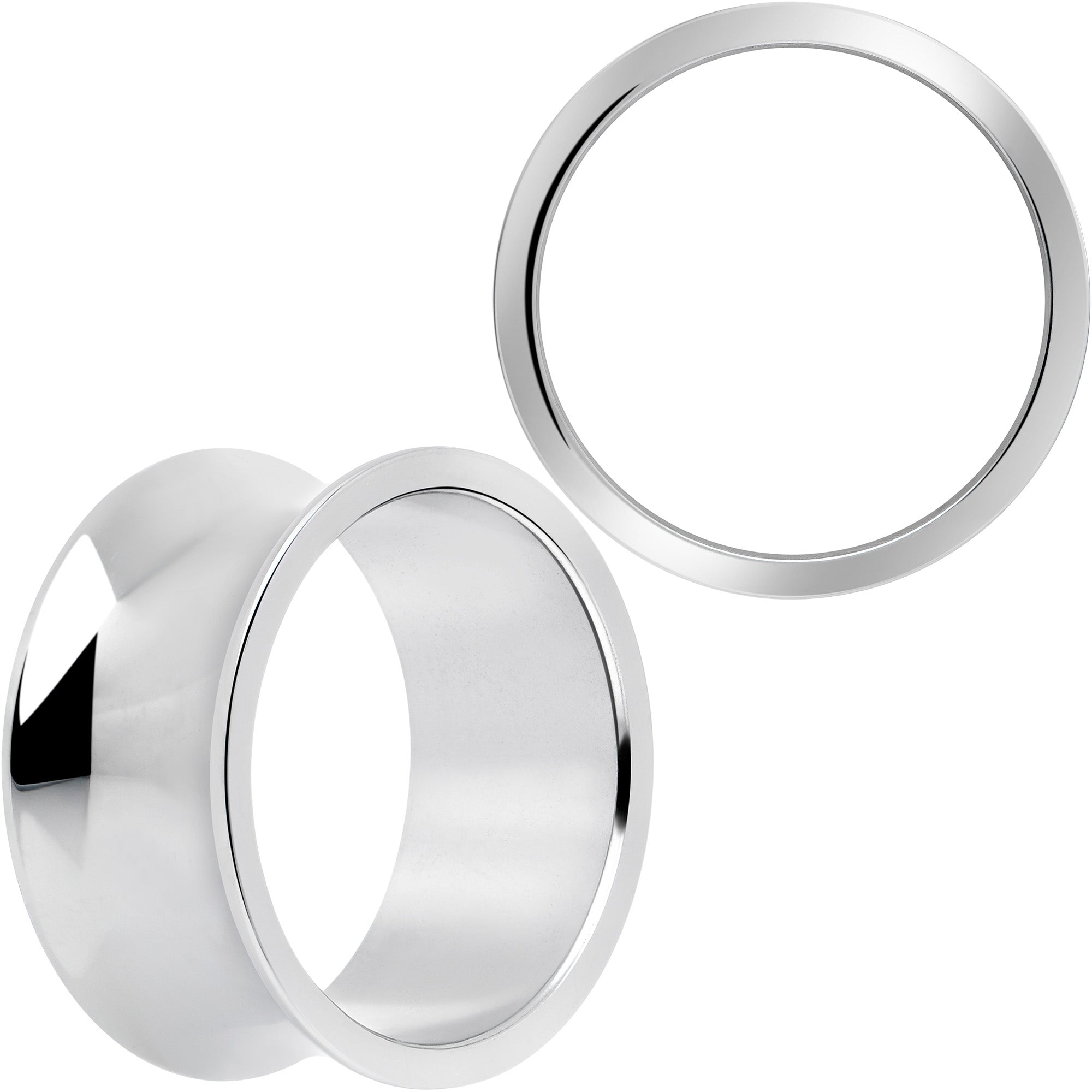 Hand Polished Thick Double Flare Tunnel Plug Set 6mm to 25mm BodyCandy