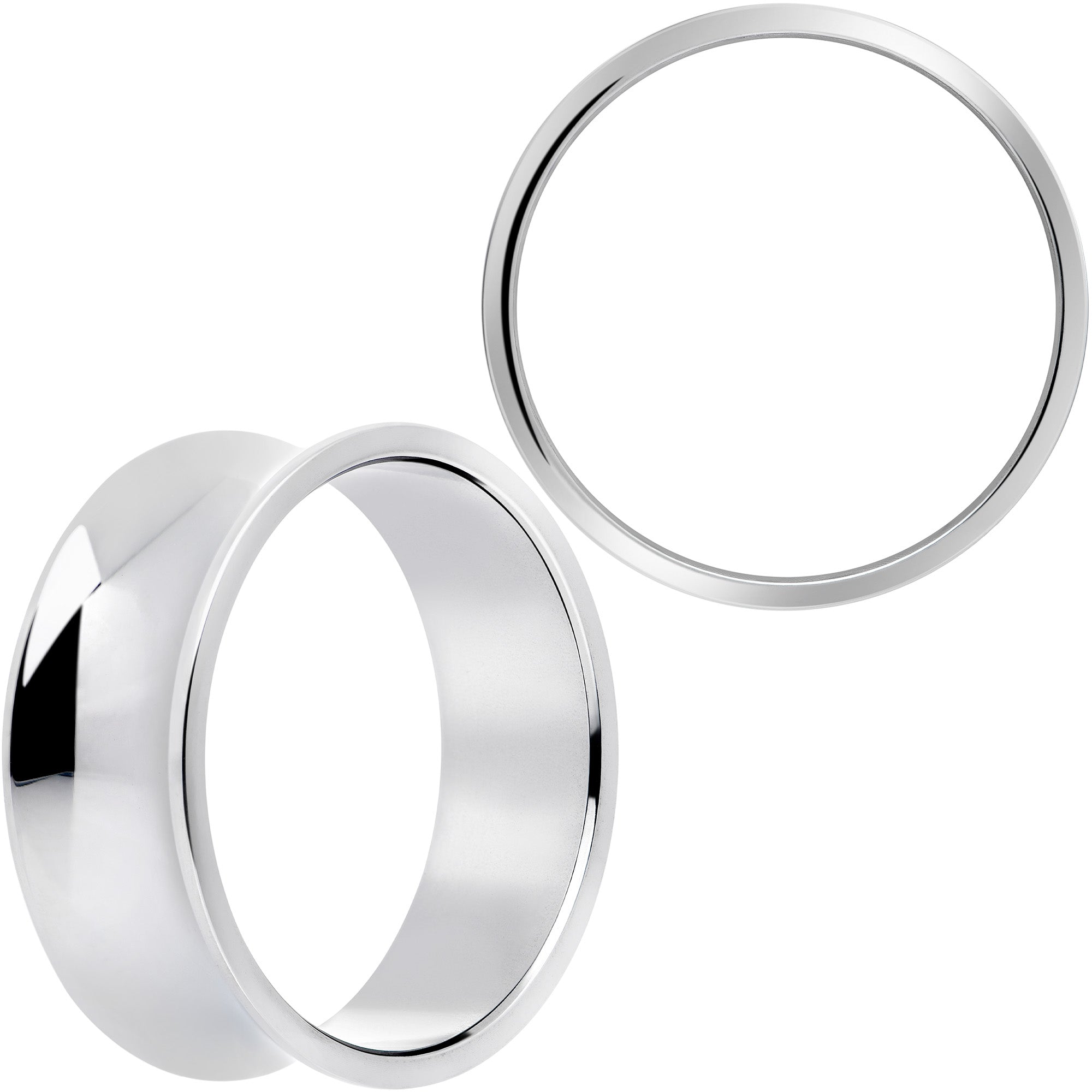 Hand Polished Thick Double Flare Tunnel Plug Set 6mm to 25mm BodyCandy