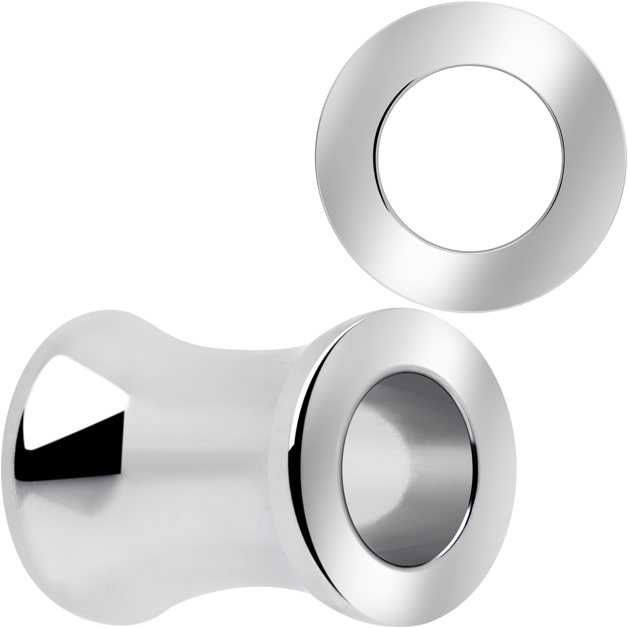 Hand Polished Thick Double Flare Tunnel Plug Set 6mm to 25mm BodyCandy
