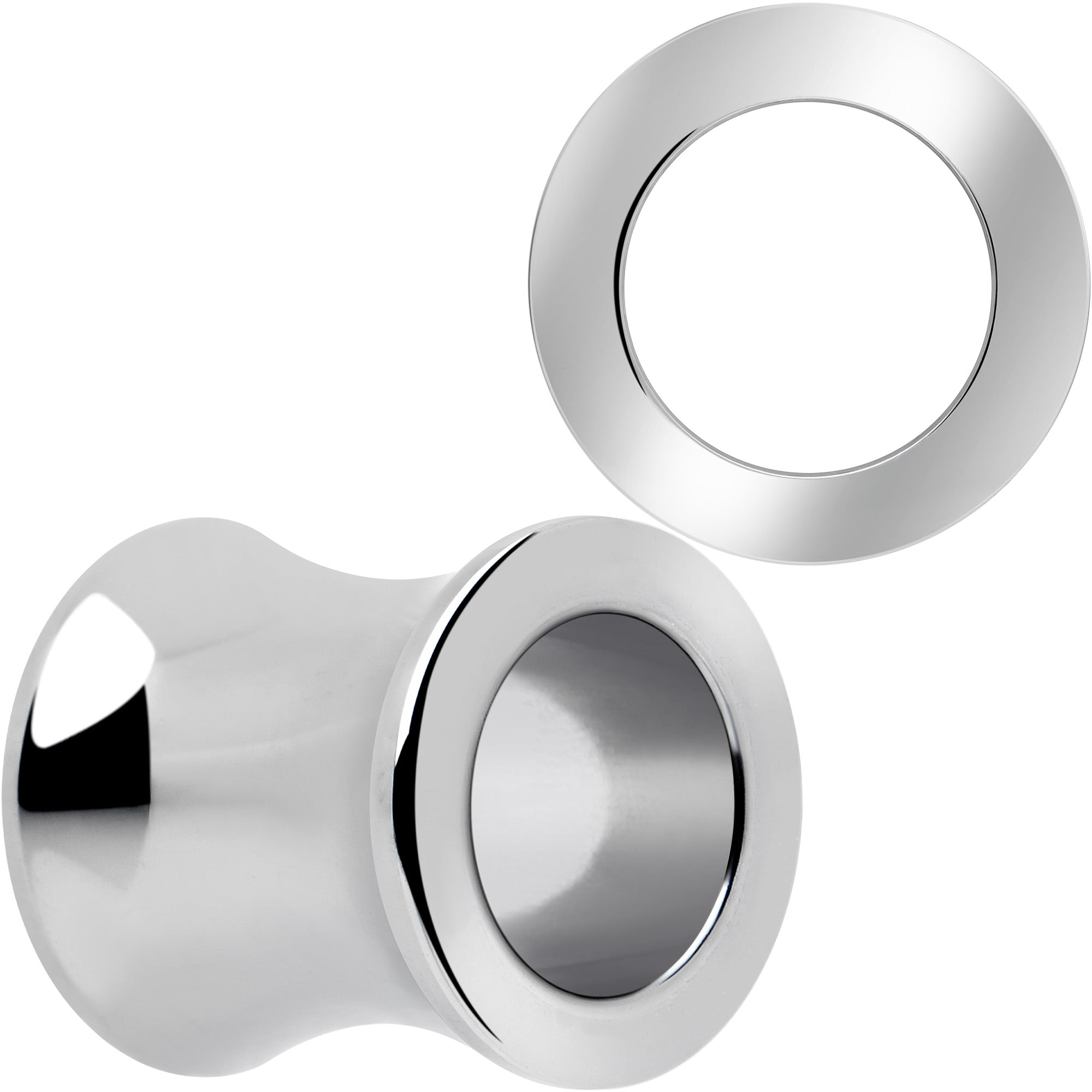 Hand Polished Thick Double Flare Tunnel Plug Set 6mm to 25mm BodyCandy