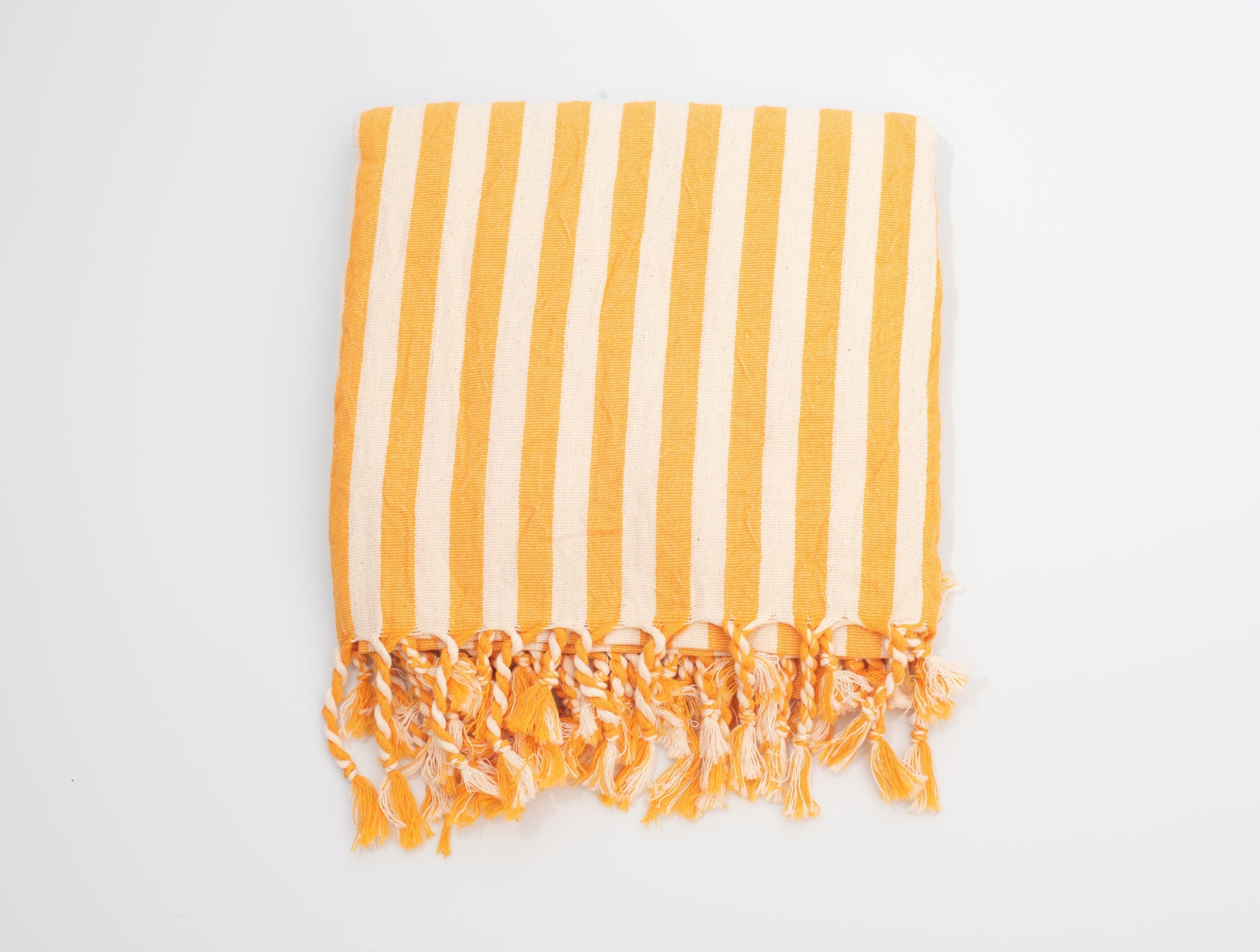 Girit Yellow Cotton Linen Towel Eastern Woven