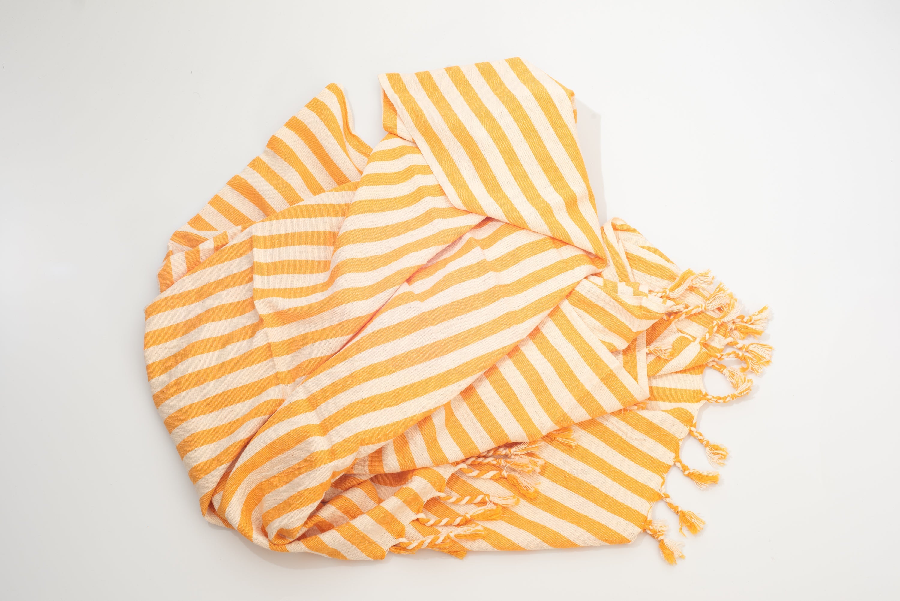 Girit Yellow Cotton Linen Towel Eastern Woven