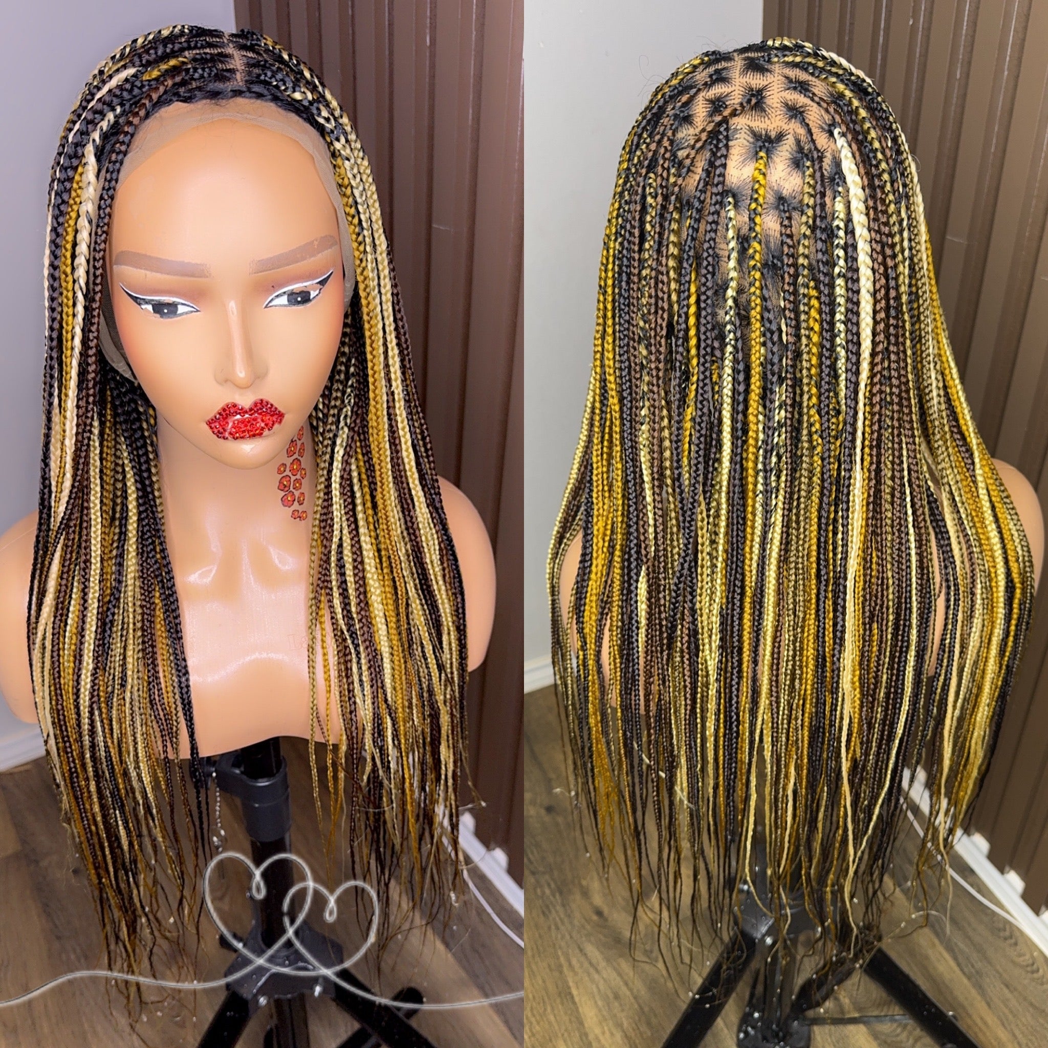 22 inches mix color knotless braided wig HOL stores