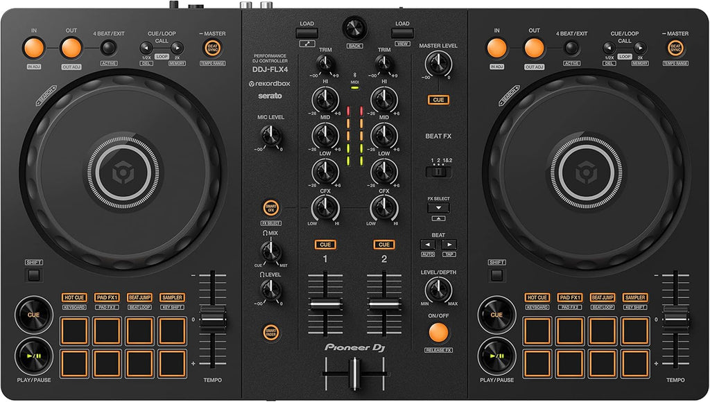 Pioneer DJ DDJ-FLX4 2-deck rekordbox and Serato DJ Controller - Graphite MindFreakArtistry