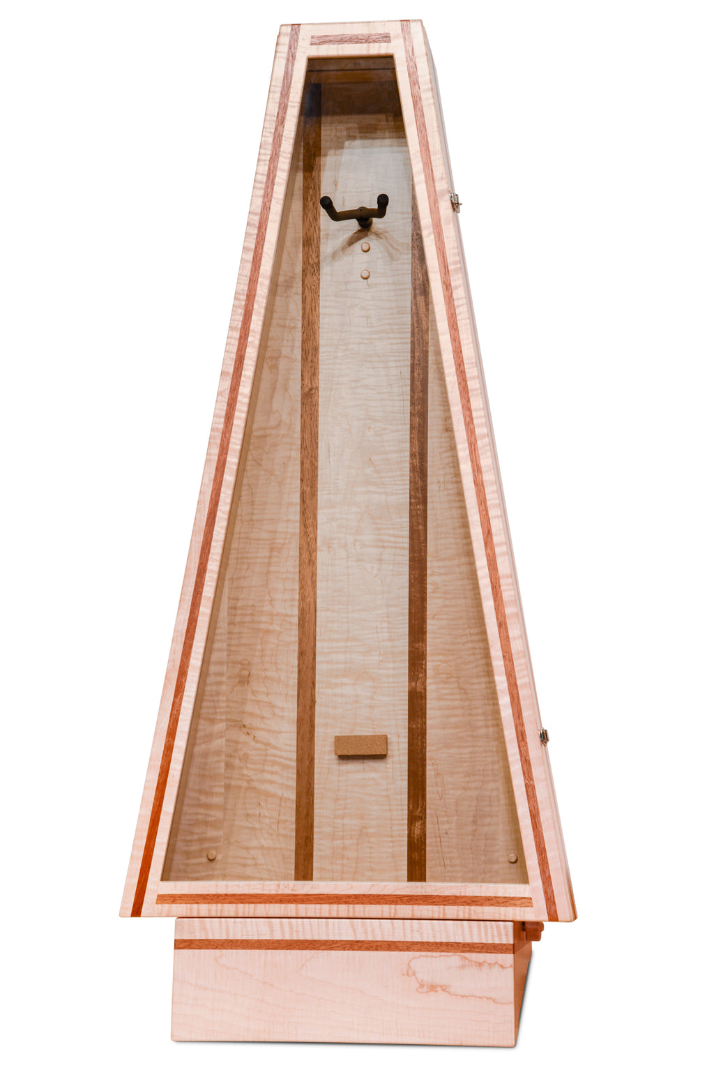 ClimaStand Triangle Humidor with Base - Flamed Maple with Mahogany Acoustic Remedy Cases
