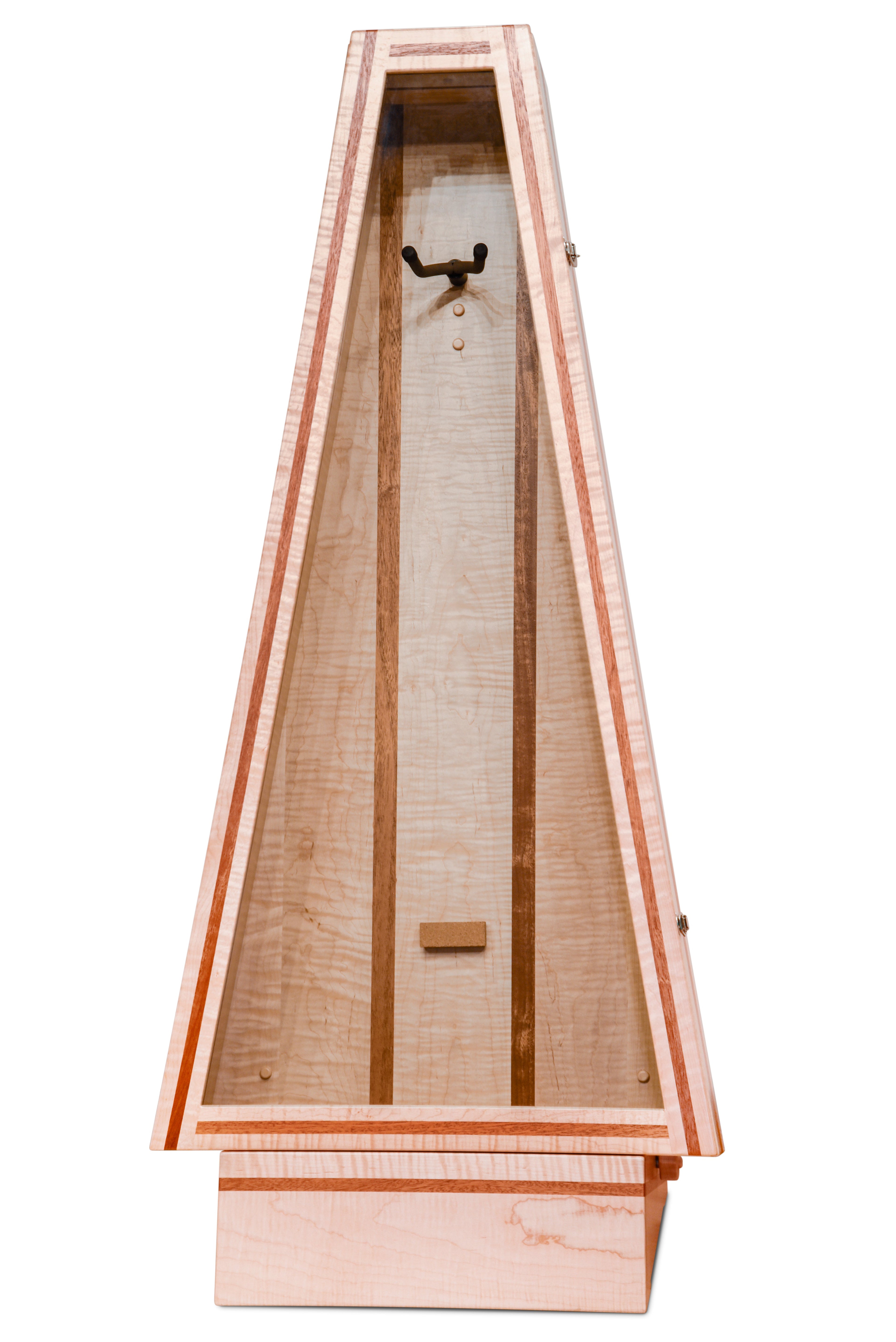 ClimaStand Triangle Humidor with Base - Flamed Maple with Mahogany Acoustic Remedy Cases