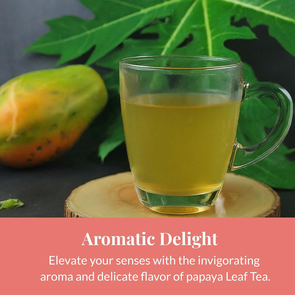 Akshit 75 Papaya Leaf Tea Bags (Té de hojas de papaya )– Caffeine-Free Herbal Support for Immunity & Digestion, Stress Relieving & Energy Tea. Akshit