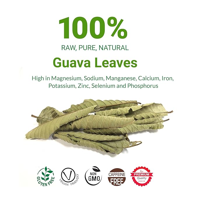 Dried Guava Leaves 2.6oz – Loose Leaf Herbal Tea for Digestion & Immunity | Non-GMO, Vegan Akshit