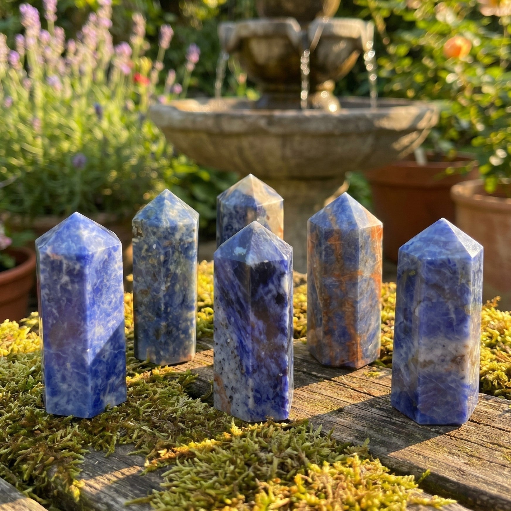 Blue Sodalite Crystal Point Tower Obelisk Carving Amazing Crystals