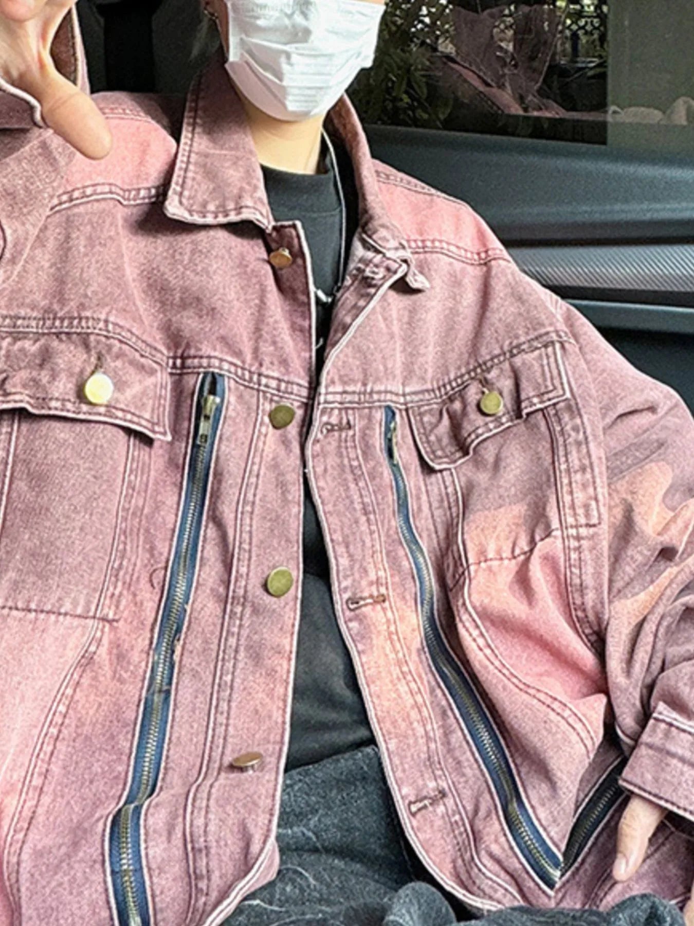 Men's Plus Size Button Up Long Sleeve Denim Jacket NicholesGifts