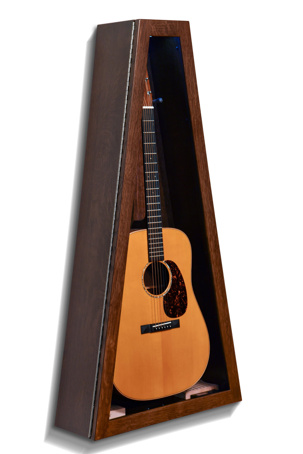 ClimaCase Triangle Humidor - Quartersawn White Oak with Onyx Stain Acoustic Remedy Cases