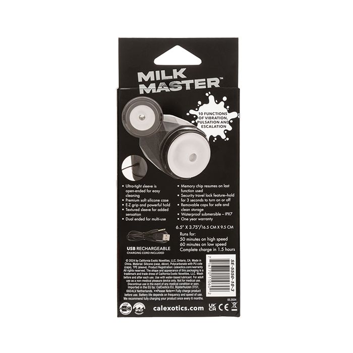 Milk Master Vibro Squeeze Dual-Ended Stroker Adult Toy Box