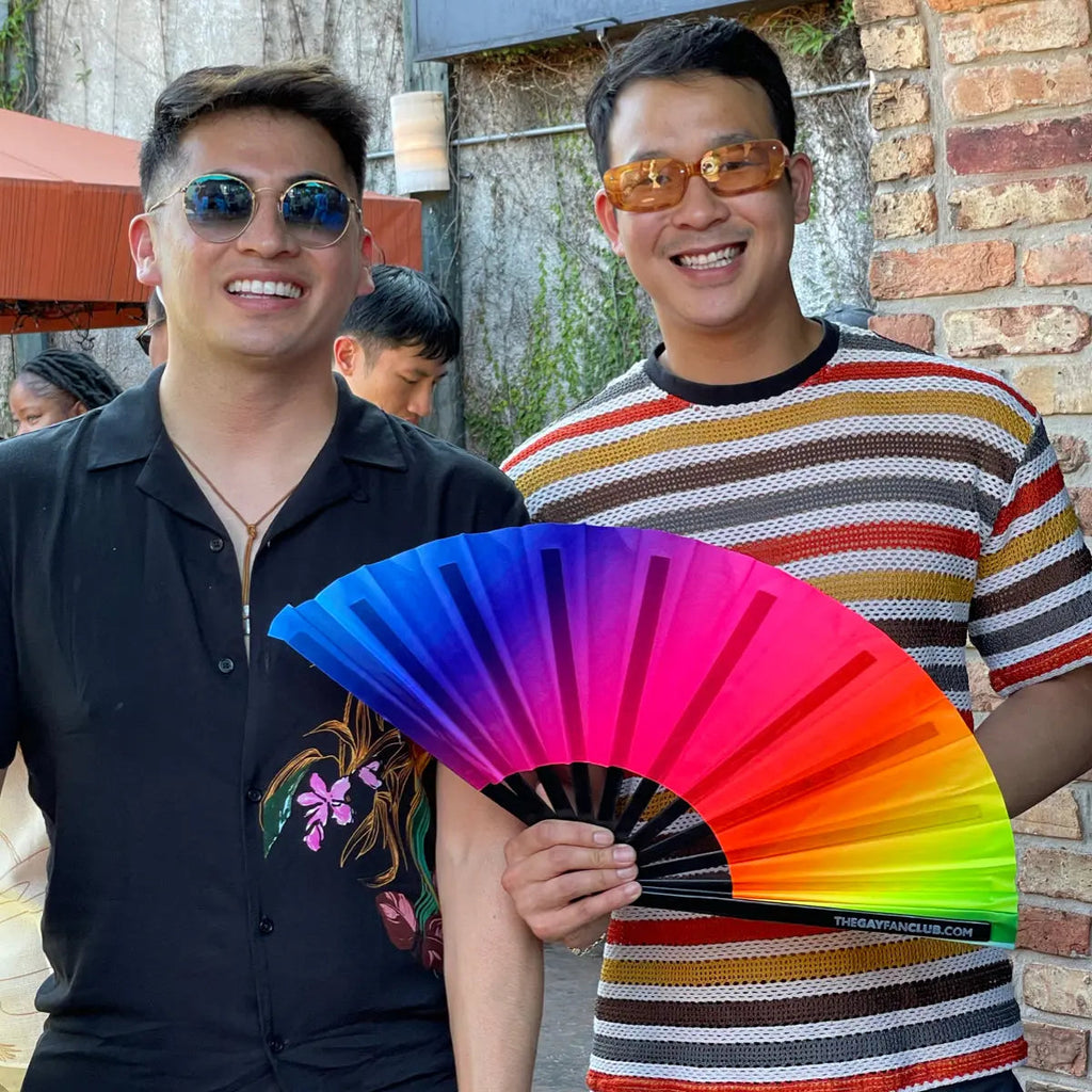 Rainbow Rave Fan (UV) The Gay Fan Club