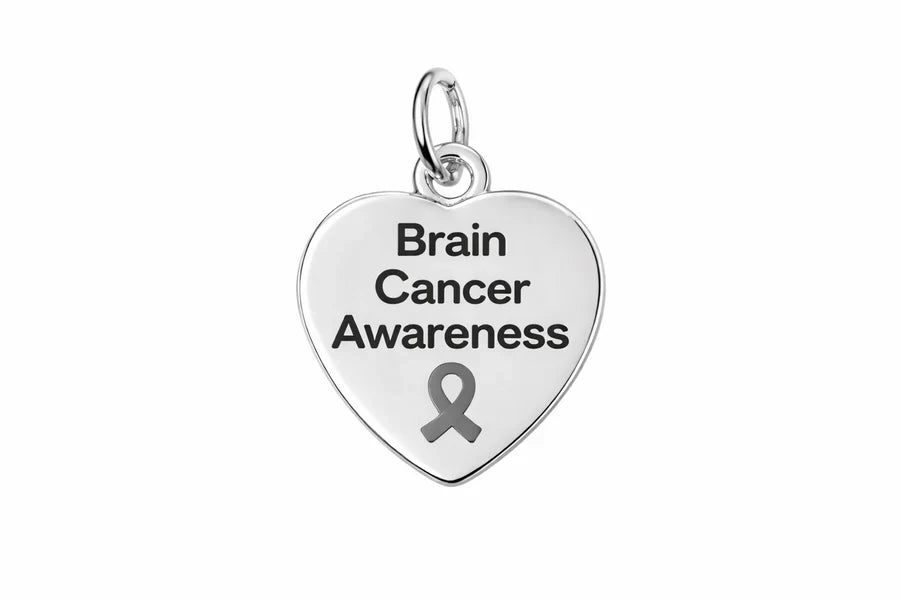 Heart Shaped Brain Cancer Charms The Awareness Company