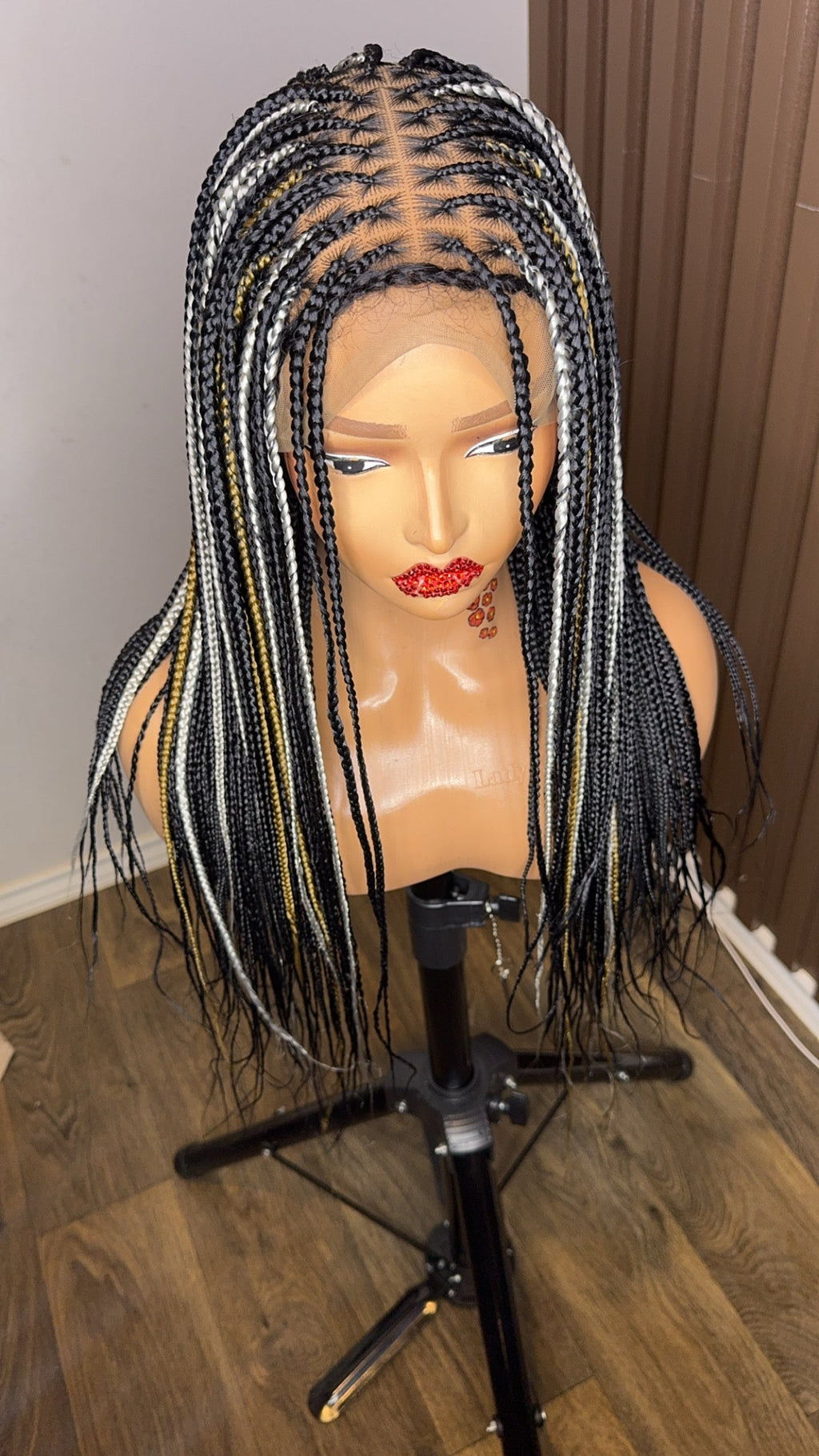 22 inches highlights knotless braided wig HOL stores