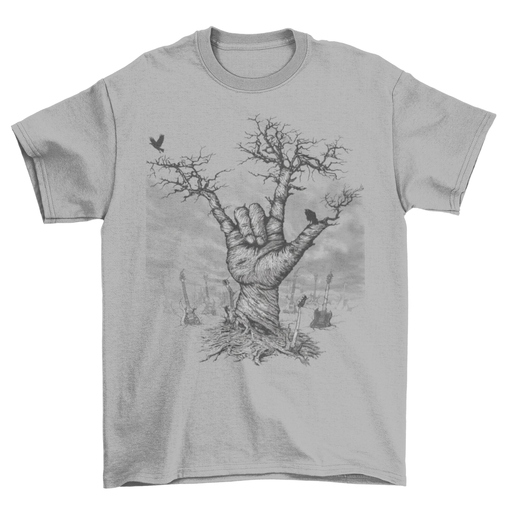 Metal Tree Hand Design w/Guitars Taboo