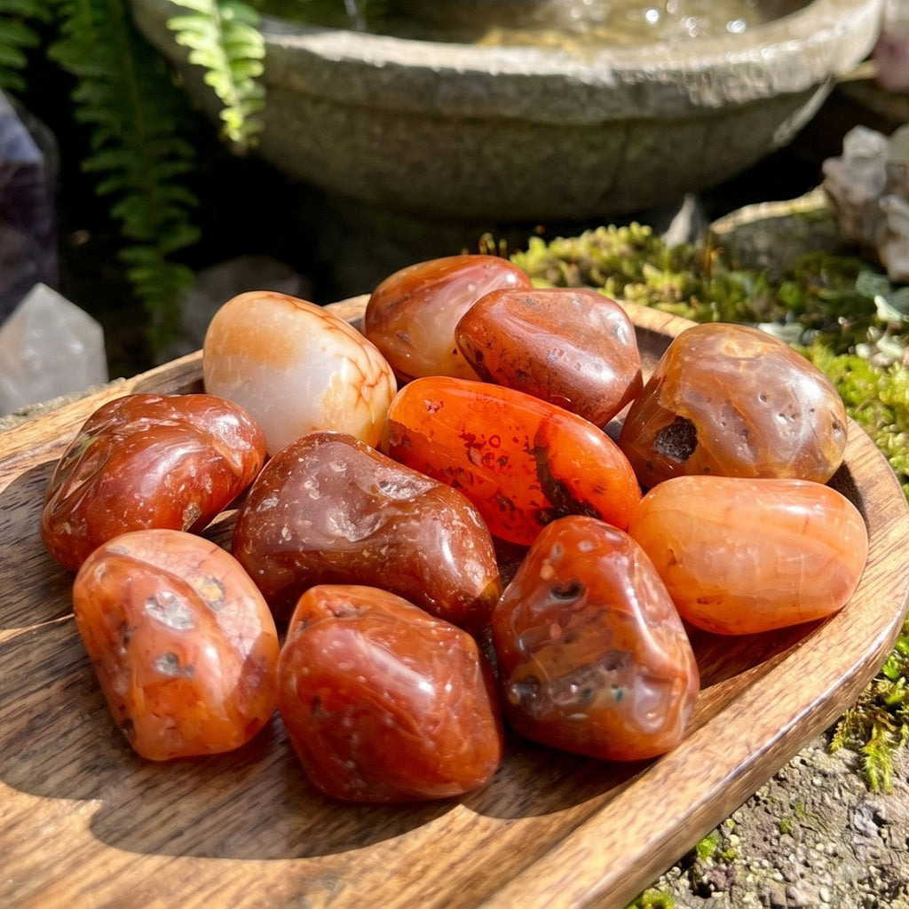 Large Carnelian Red Agate Crystal Tumbled Stones (By The Piece or Pound) Amazing Crystals