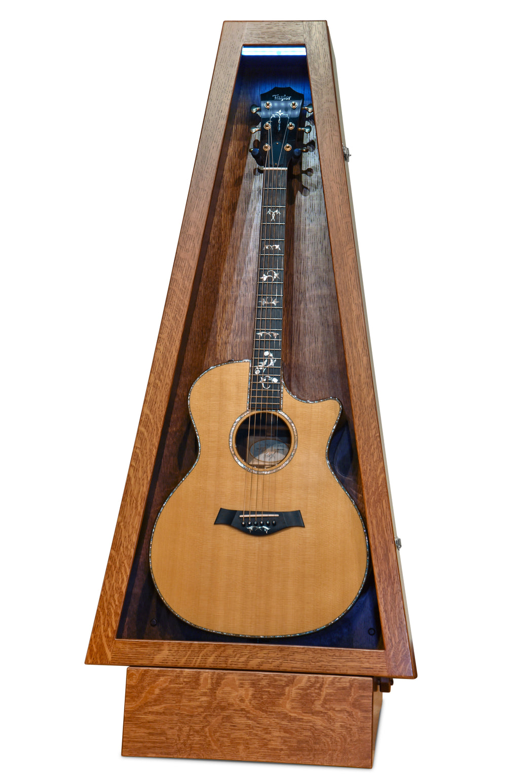 ClimaStand Triangle Humidor with Base - Quartersawn White Oak with Boston Stain Acoustic Remedy Cases