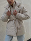 Puffer Long Sleeve Winter Coat with Belt