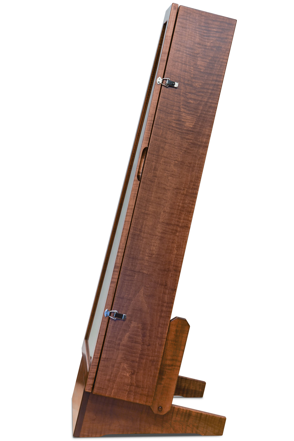 ClimaStand Triangle Humidor with Base - Flame maple with Acres Stain Acoustic Remedy Cases