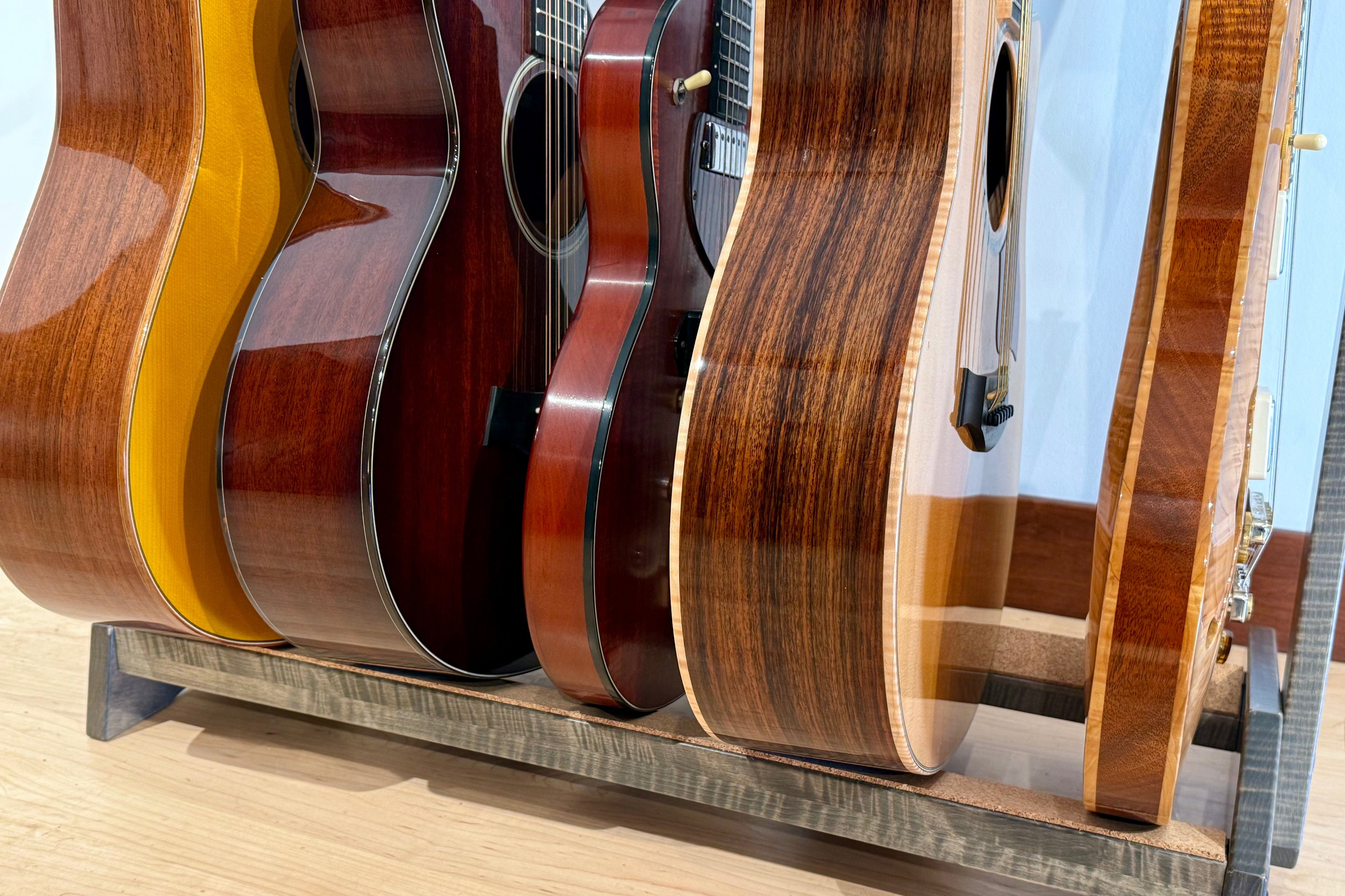 Petite StringRack - Flamed Maple - Antique Slate Acoustic Remedy Cases