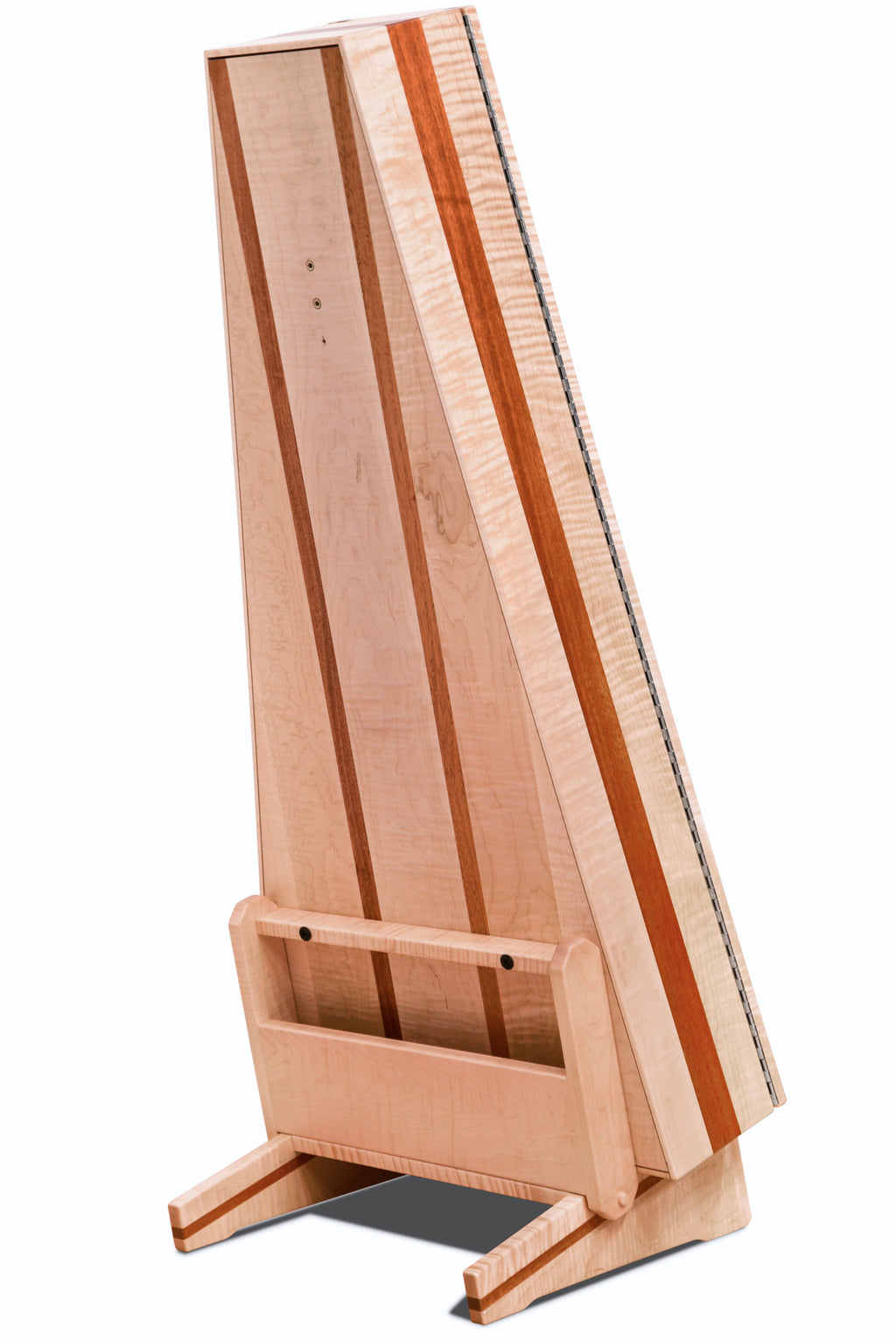 ClimaStand Triangle Humidor with Base - Flamed Maple with Mahogany Acoustic Remedy Cases