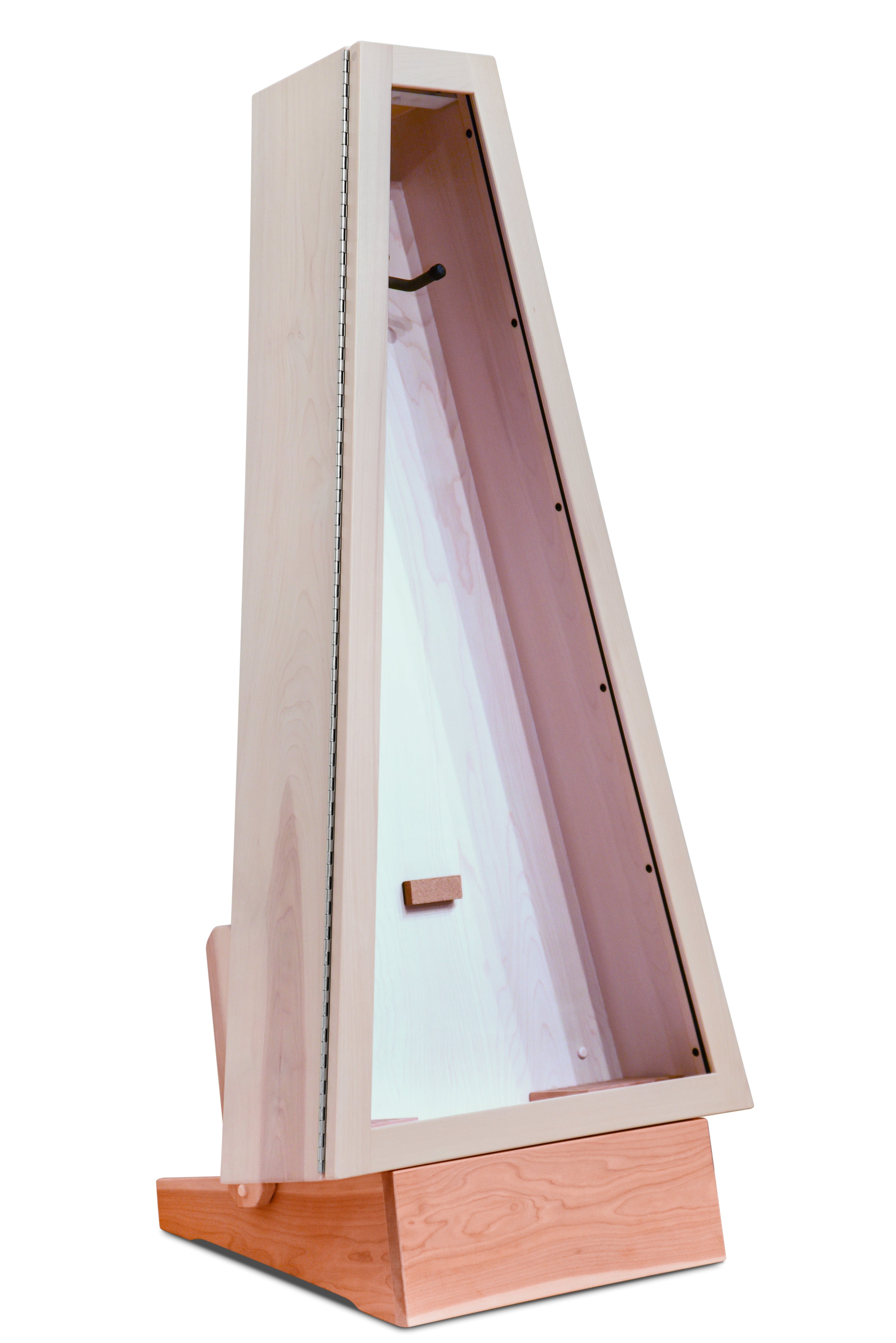 ClimaStand Triangle Humidor with Base - Birch with Campbell White Stain Acoustic Remedy Cases