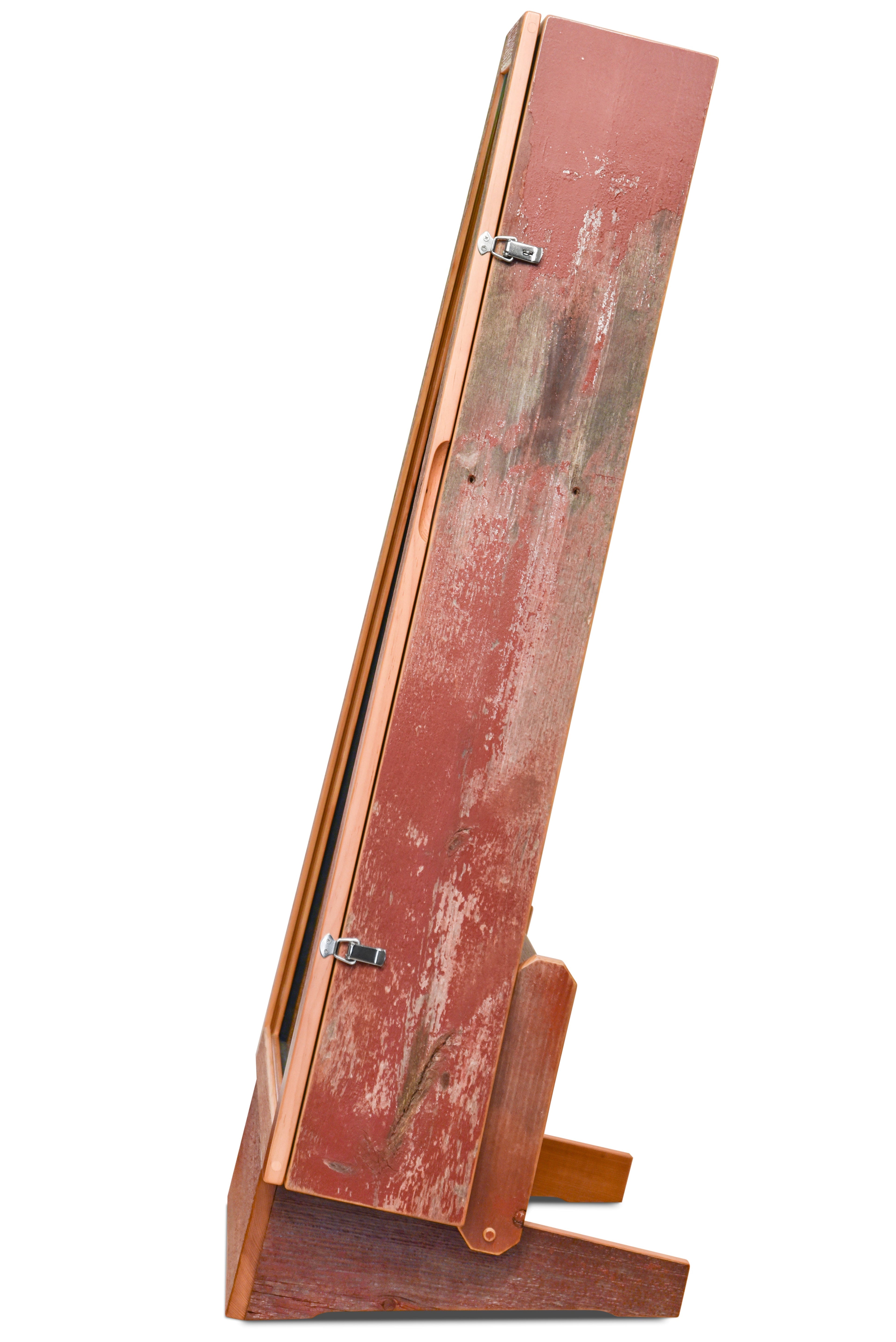 ClimaStand Triangle Humidor with Base - Reclaimed Barnwood (Red) Acoustic Remedy Cases